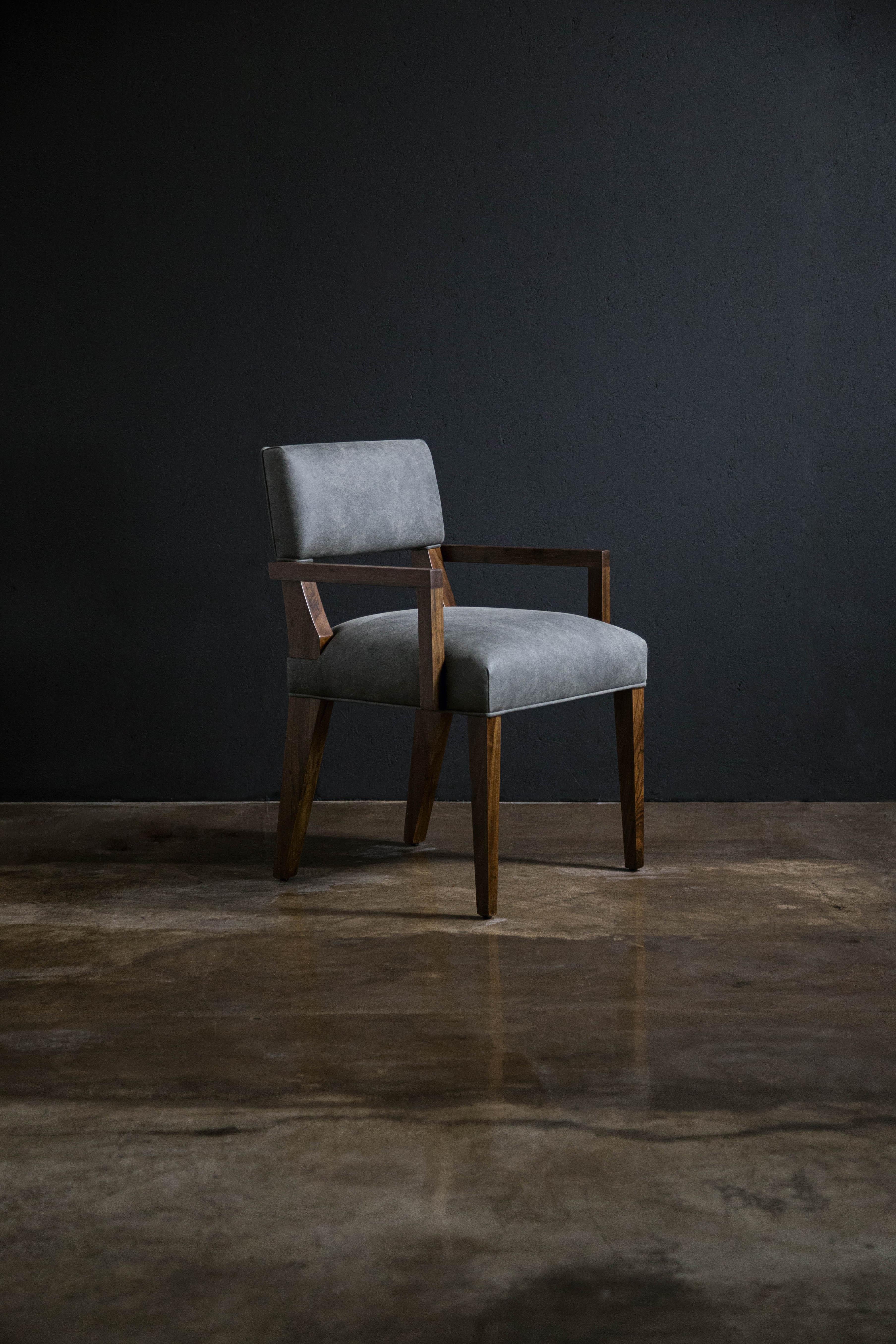 Bruno Modern Low Armchair in Argentine Rosewood & Leather or COM/COL by Costantini

Measurements are 23