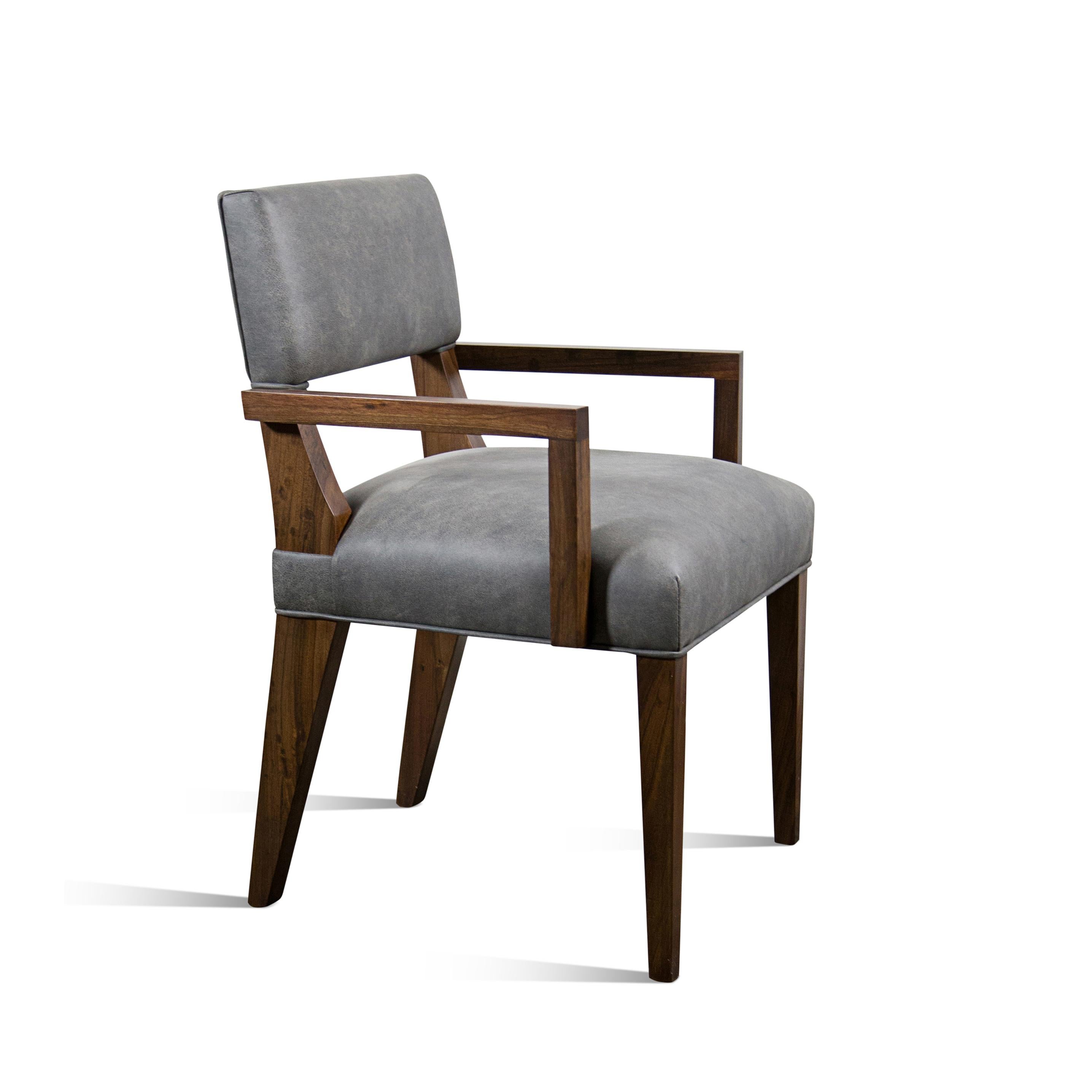 Modern Low Armchair in Argentine Rosewood & Leather or COM by Costantini, Bruno For Sale 4