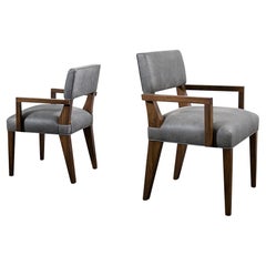 Modern Low Armchair in Argentine Rosewood & Leather or COM by Costantini, Bruno