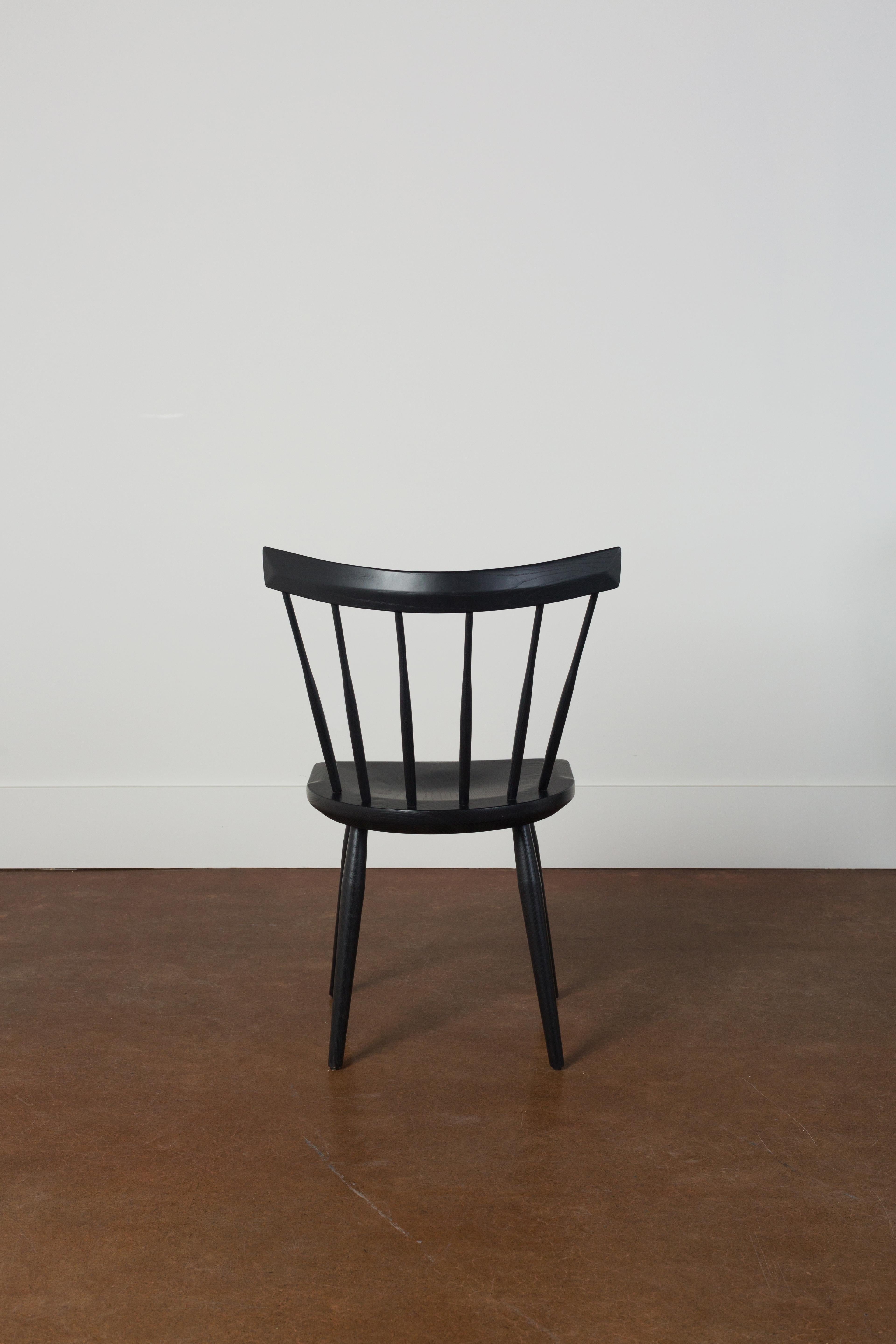 Hand-Crafted Modern Low Back Side Chair For Sale