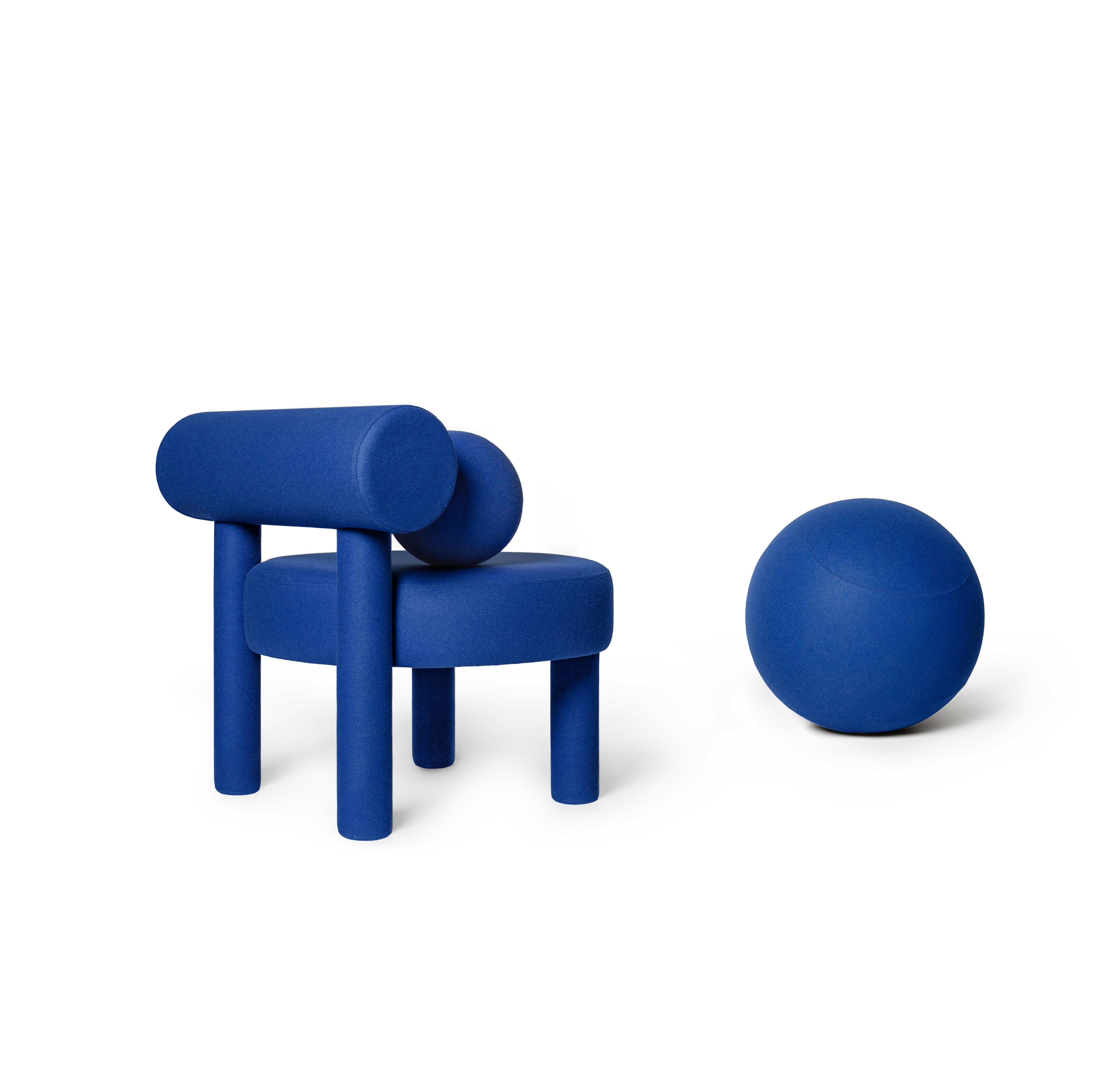 Contemporary Low Chair 'Gropius CS1' by NOOM, Blue In New Condition For Sale In Paris, FR