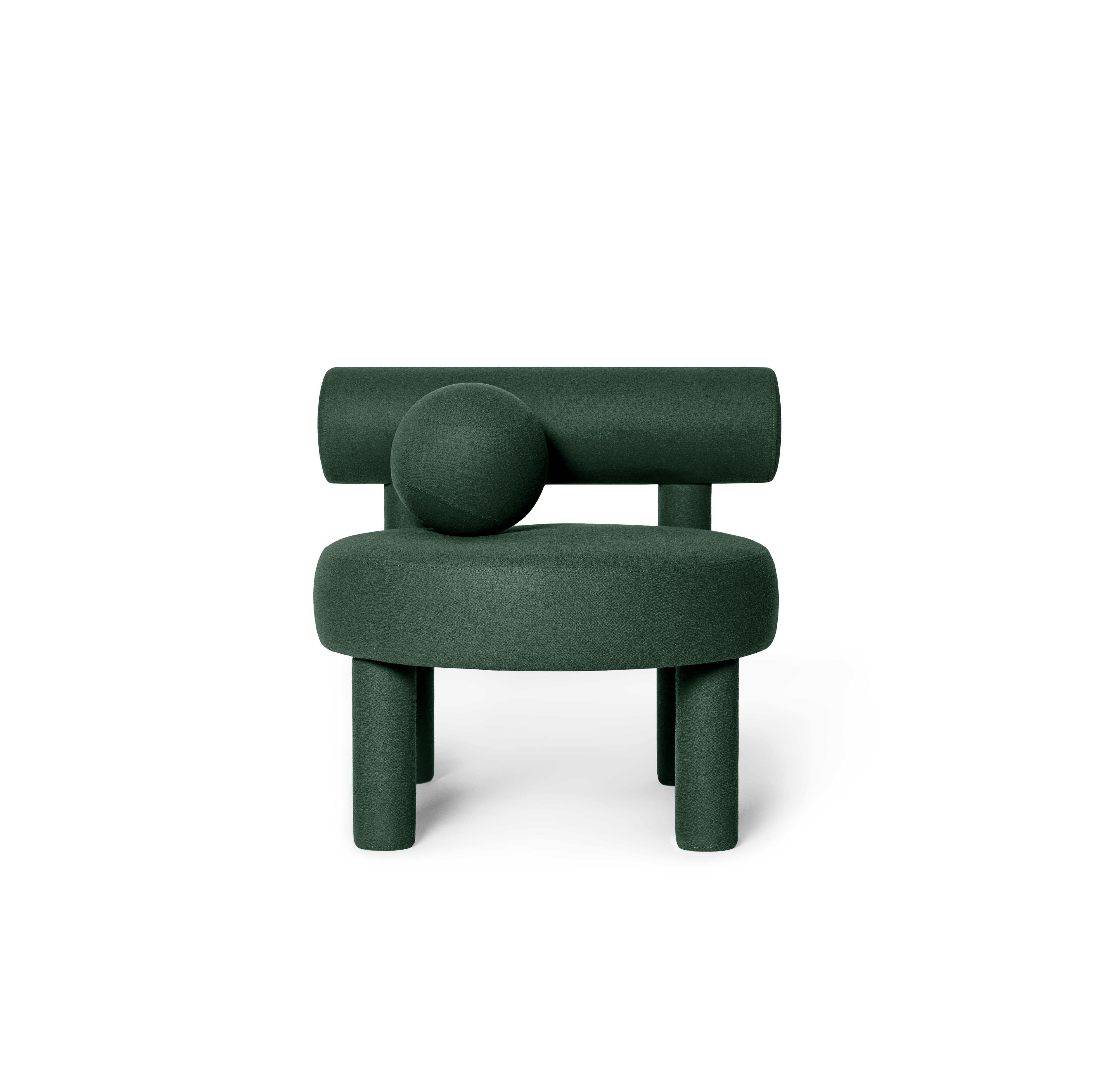 Ukrainian Modern Low Chair 'Gropius CS1' by Noom, Turquoise For Sale