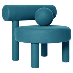 Modern Low Chair 'Gropius CS1' by Noom, Turquoise