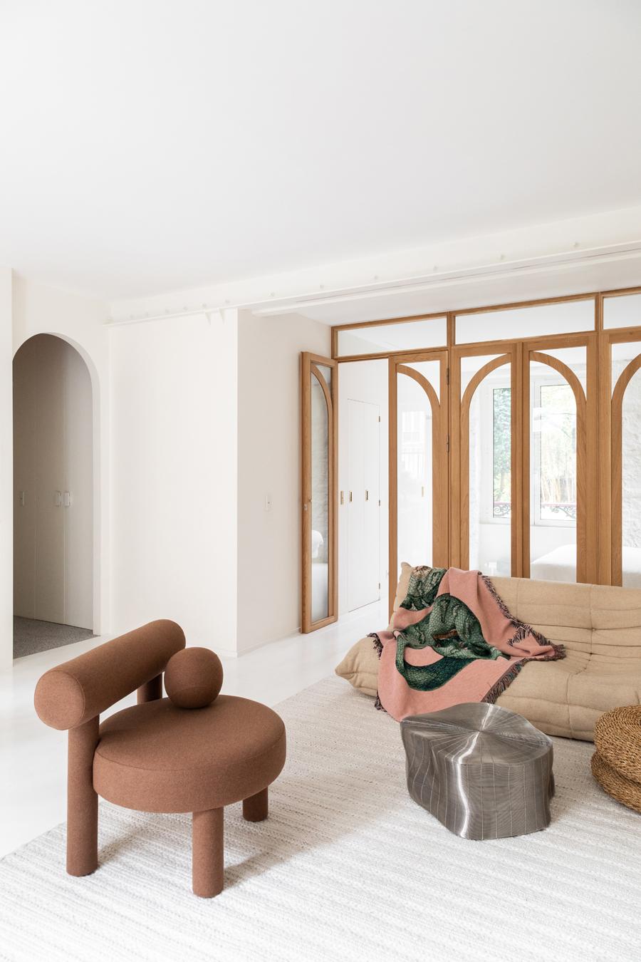 Silla baja moderna Gropius CS1 en tejido Barnum Boucle Blanco by NOOM en venta 12