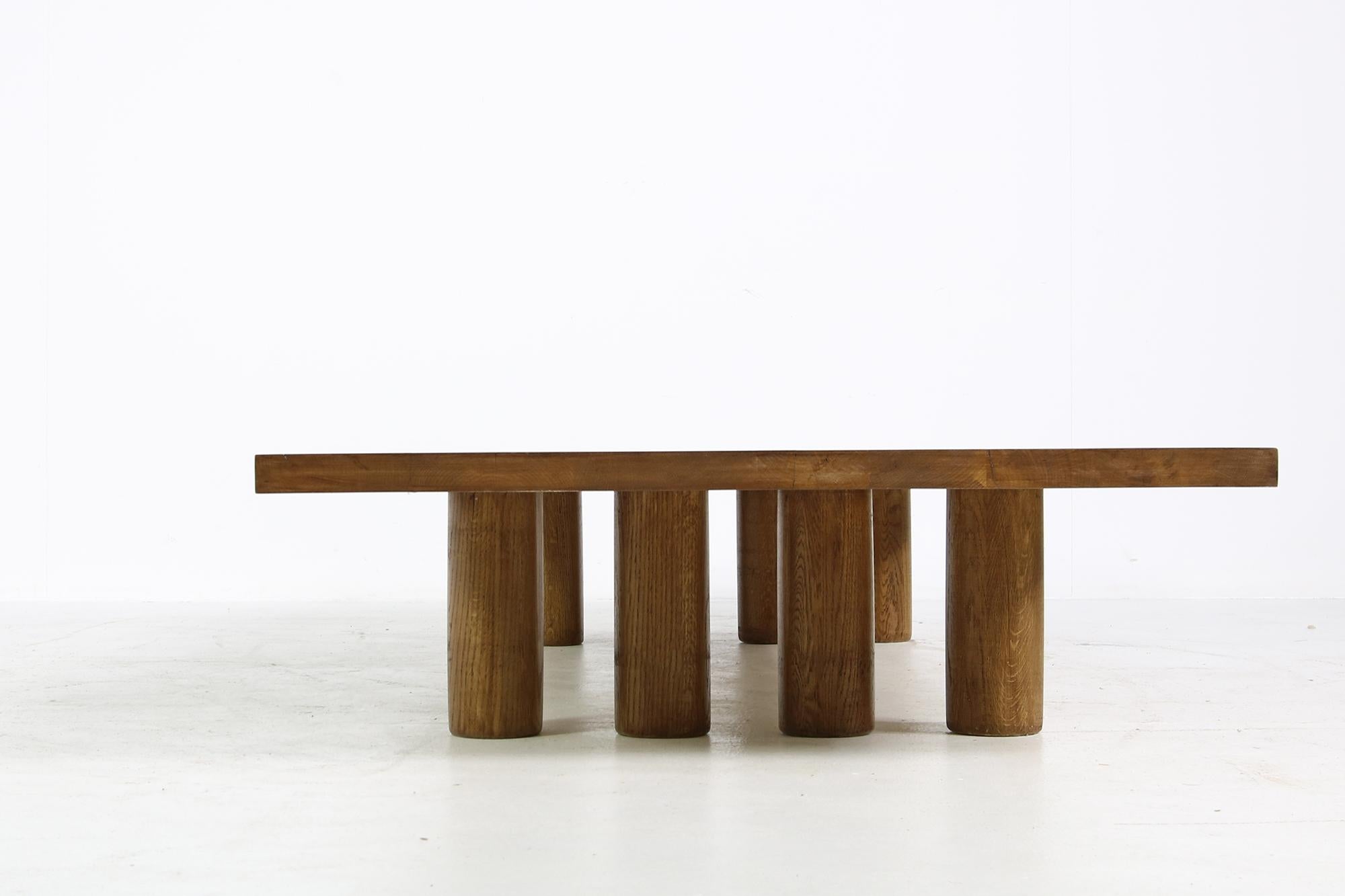 German Modern Low Coffee Table Solid Oak, Nathan Lindberg, Bench or Daybed For Sale