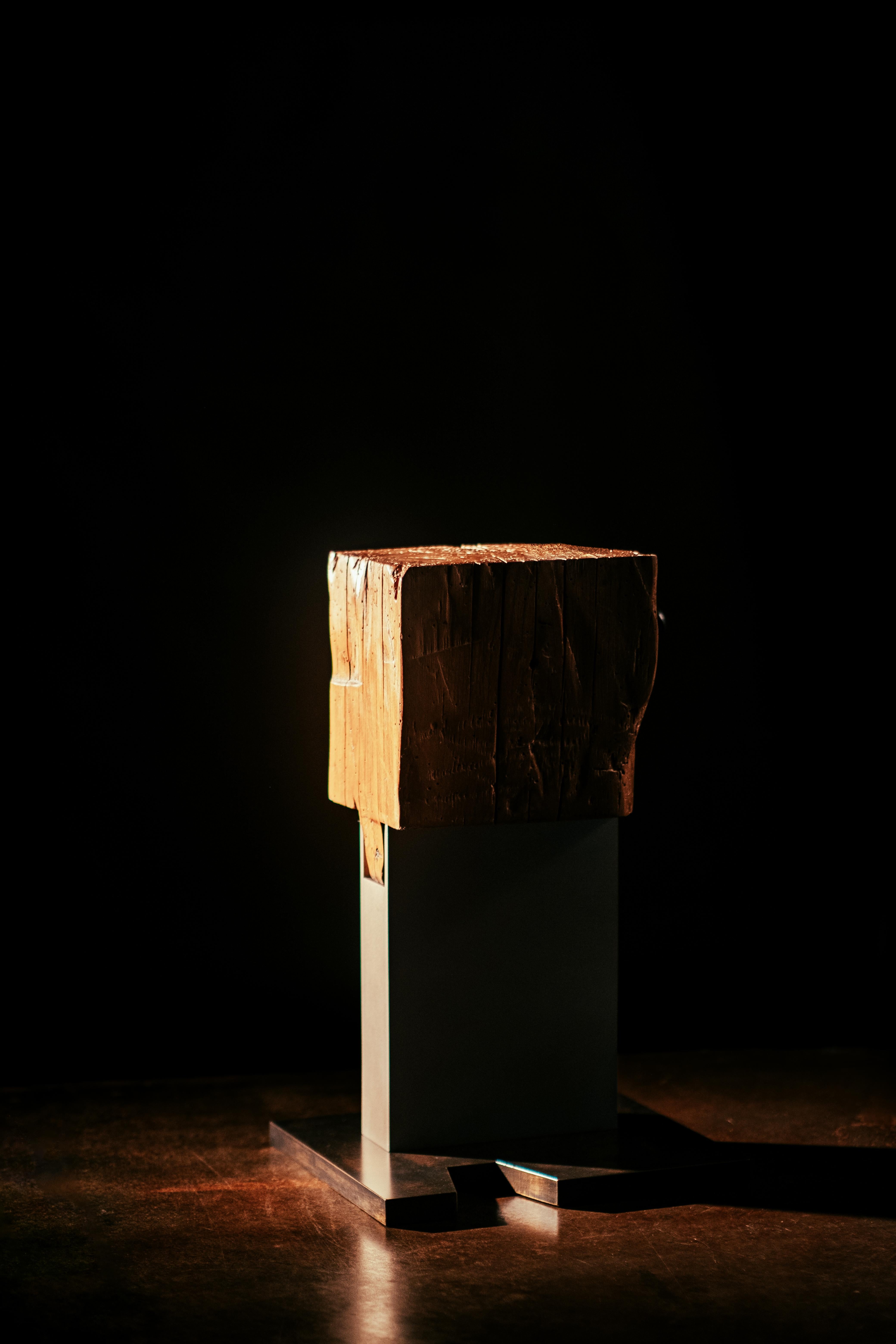 Post-Modern Modern Low Column Stool/Side Table For Sale