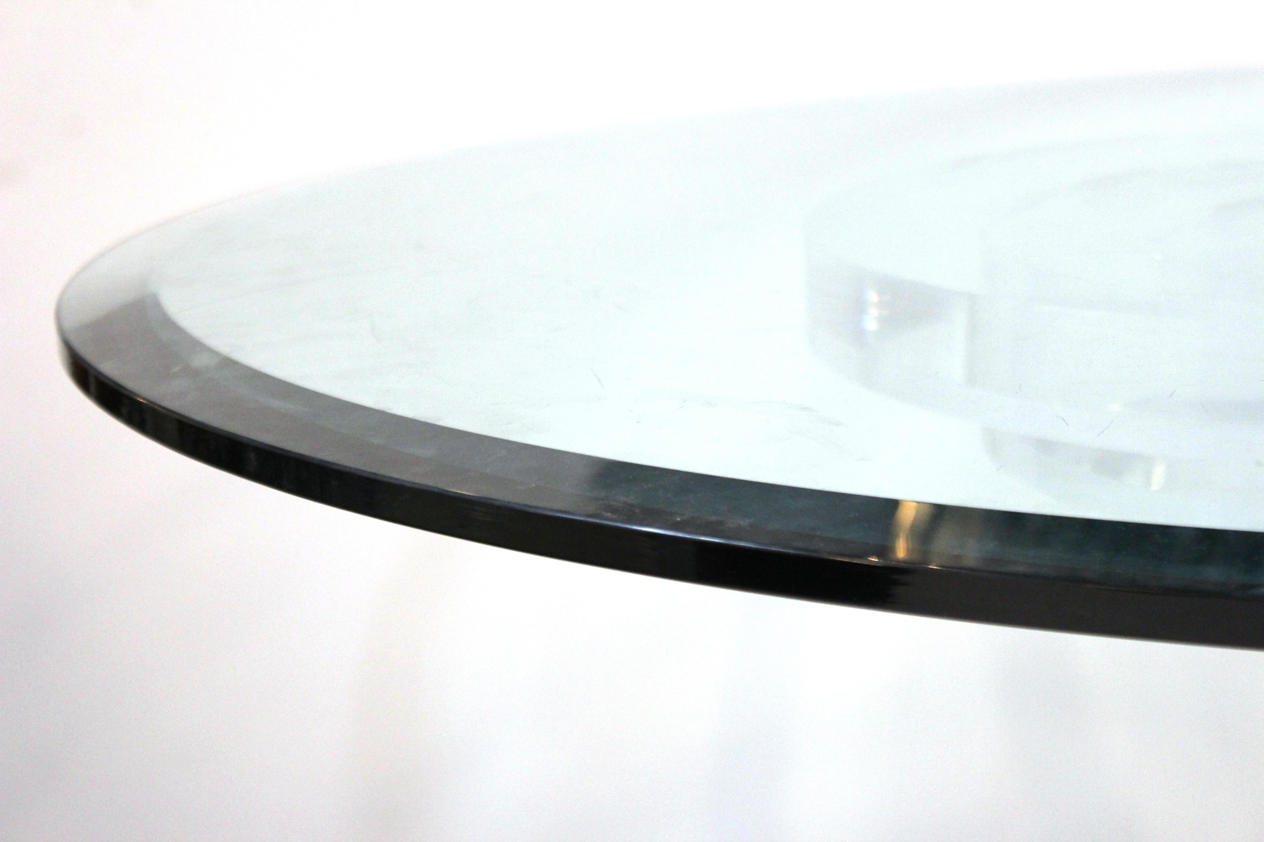 Modern Lucite and Glass Circular Dining Table 2