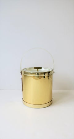 Gold Disco Era Ice Bucket Wine Cooler, circa 1970s