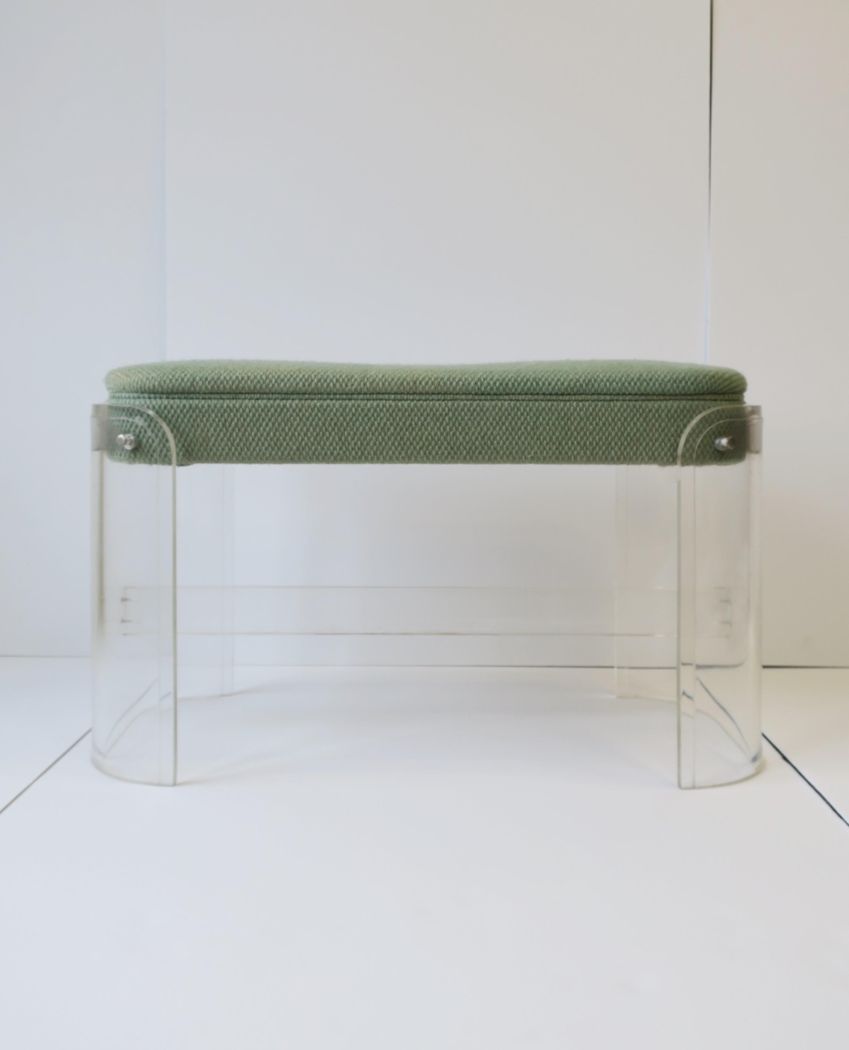 Modern Lucite Bench In Good Condition In New York, NY