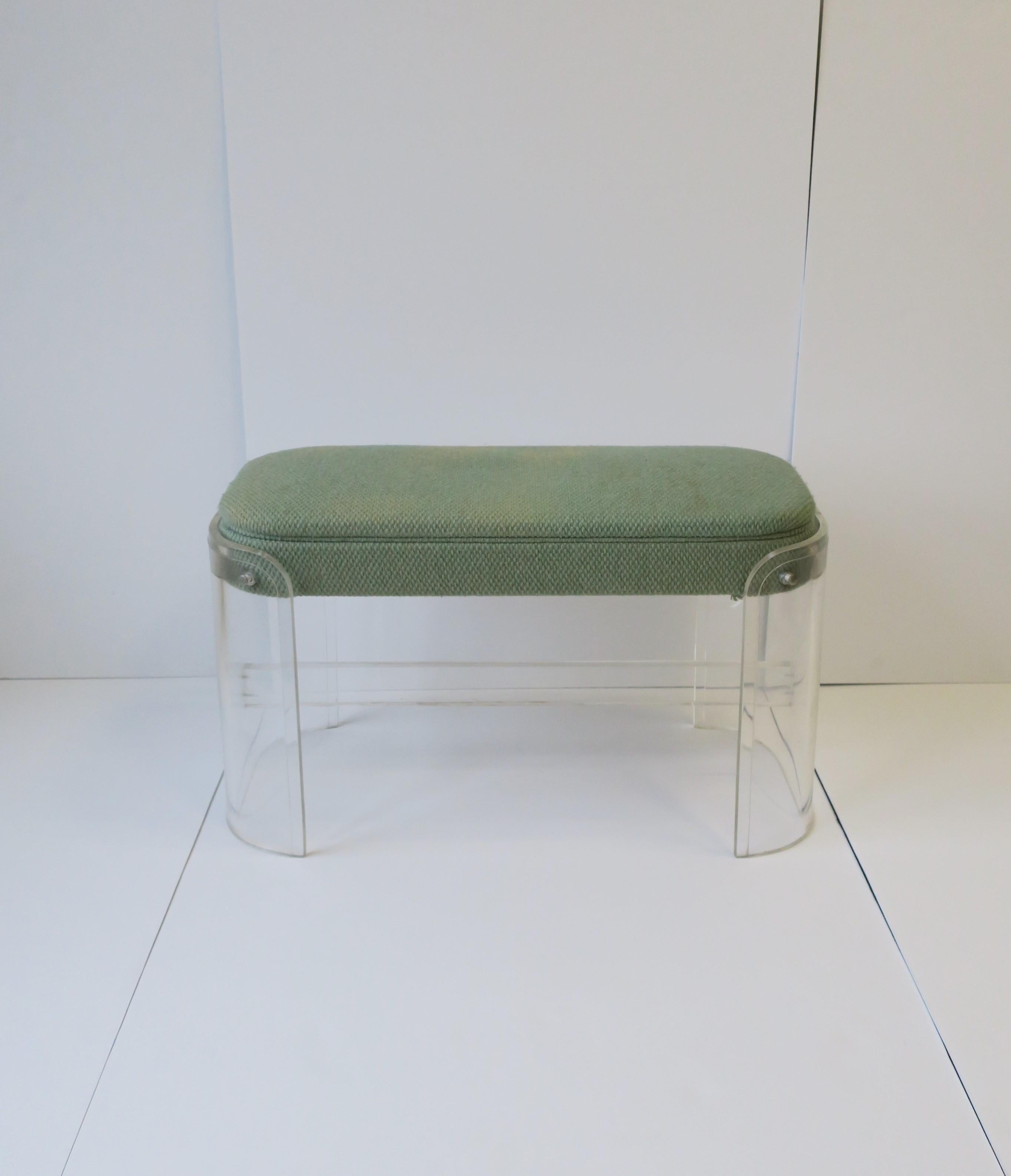 Modern Lucite Bench 1