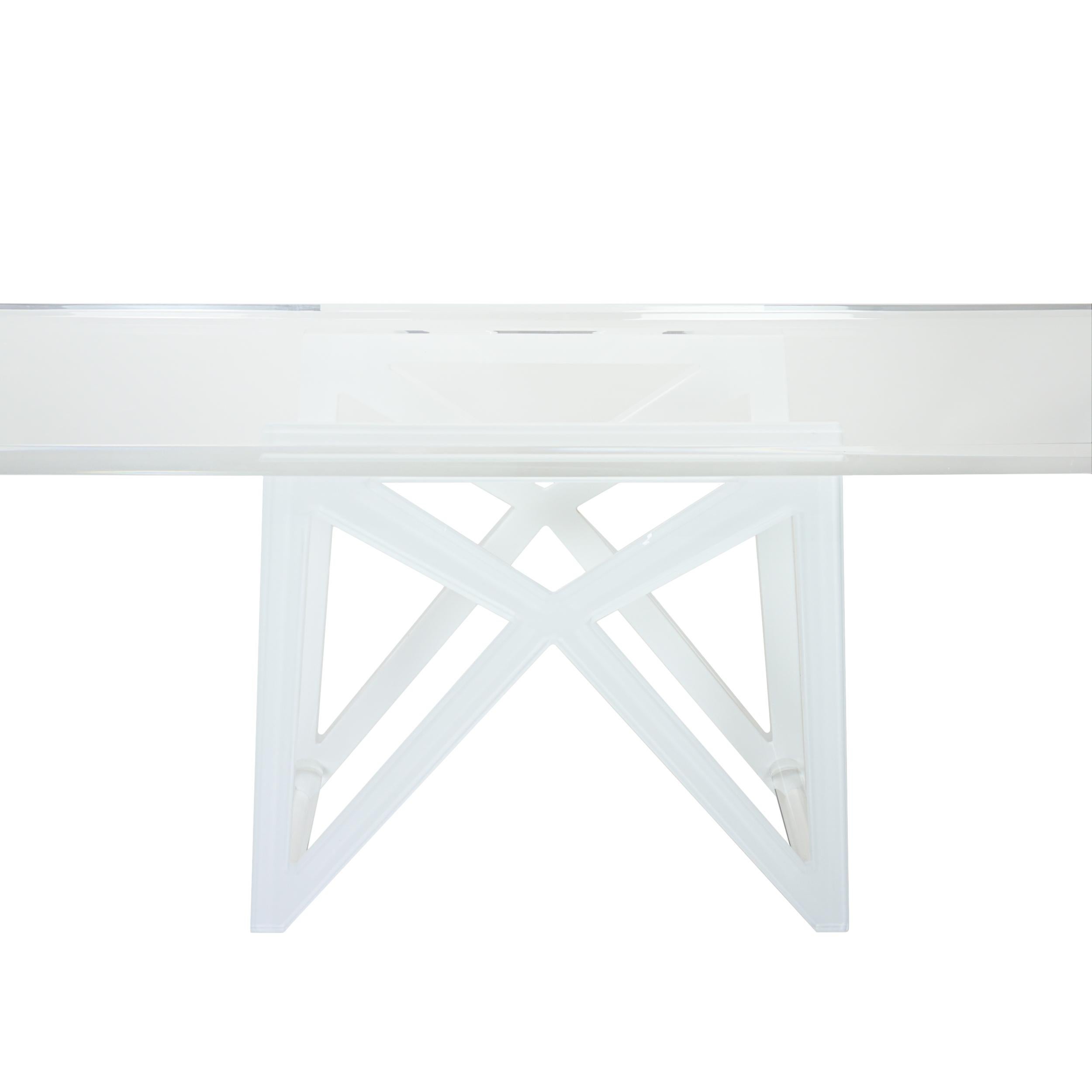 Modern Lucite Console Table For Sale 5