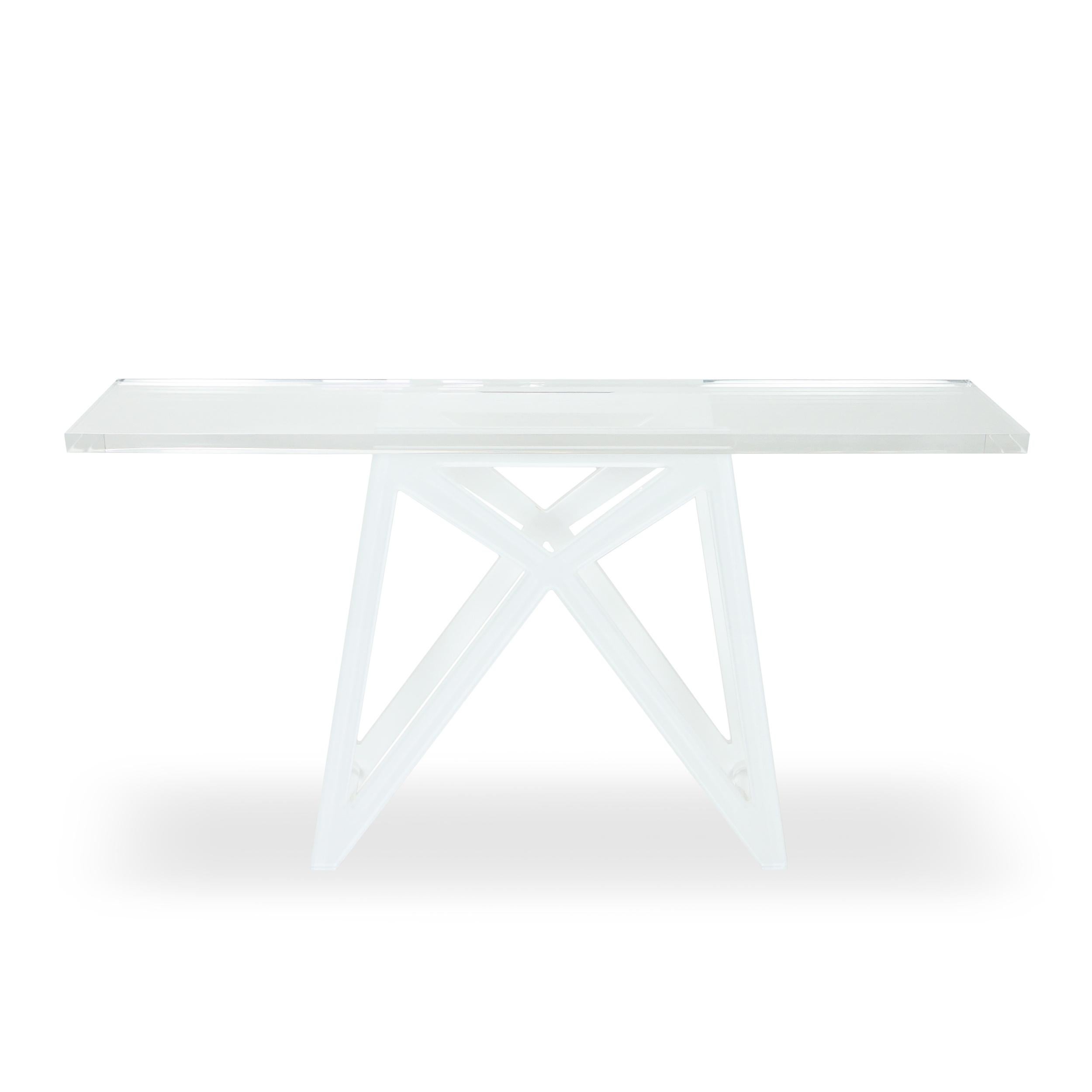 American Modern Lucite Console Table For Sale