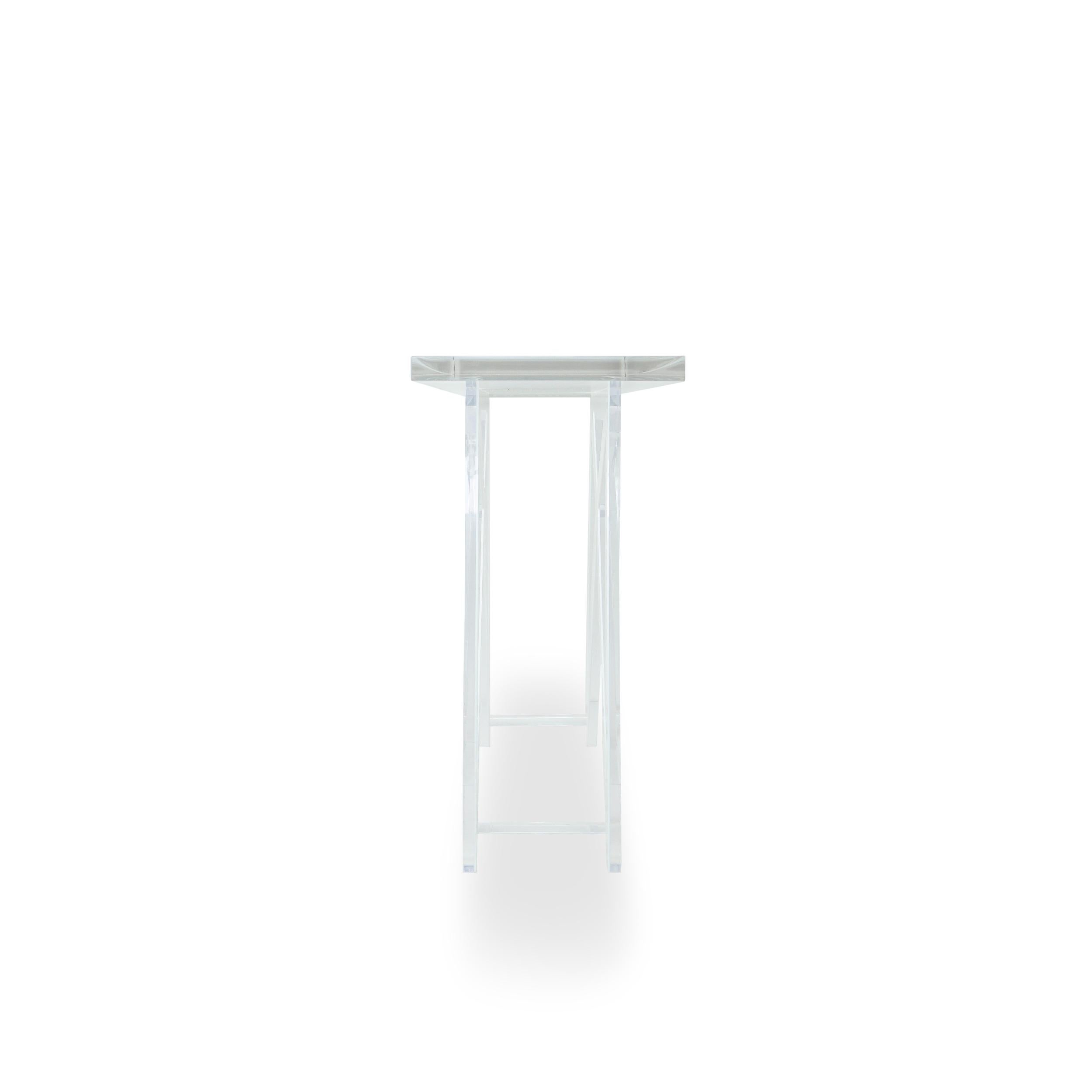 Modern Lucite Console Table In New Condition For Sale In Greenwich, CT