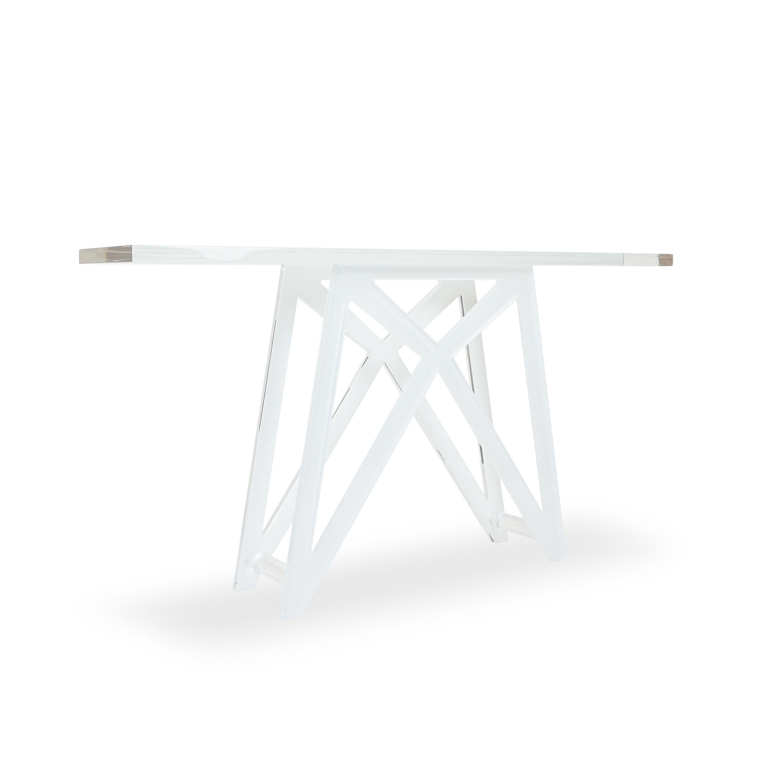 Modern Lucite Console Table For Sale 2