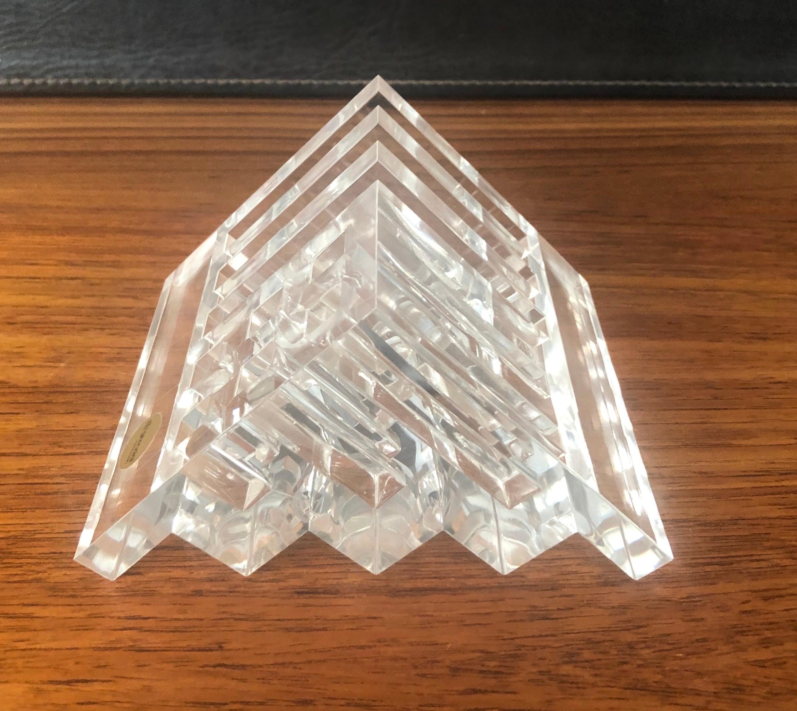 Modern Lucite Desk Organizer by Guzzini In Good Condition In San Diego, CA