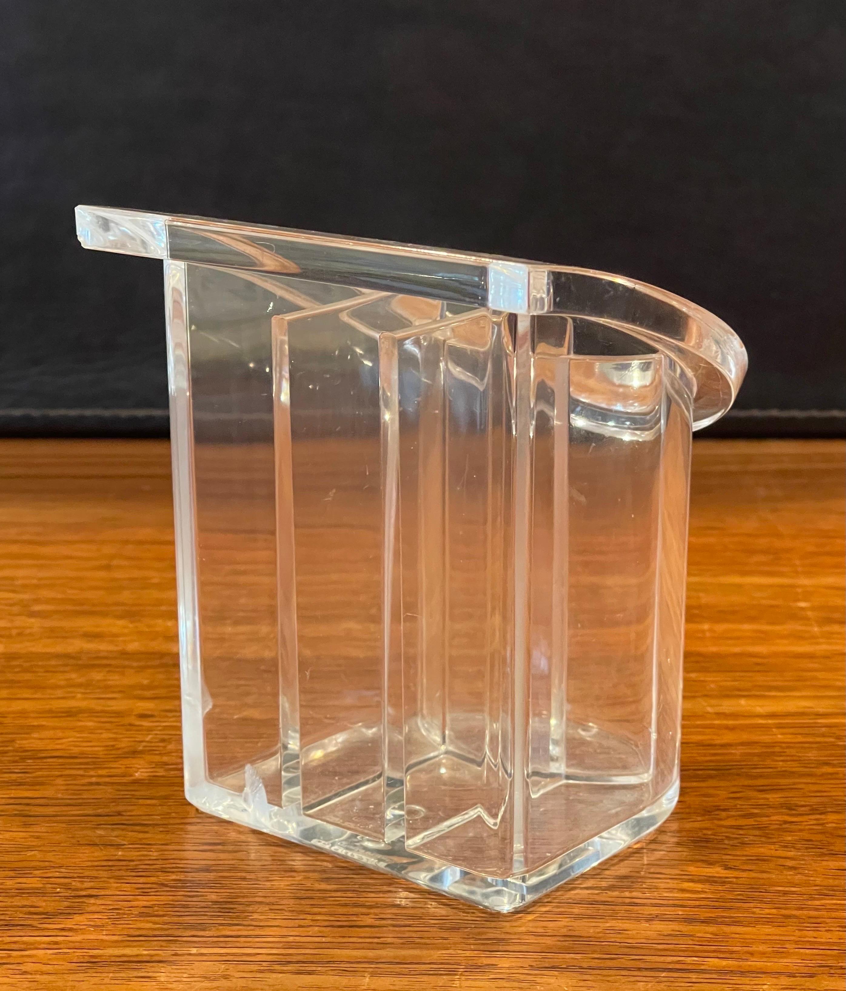 Modern Lucite Desk Organizer by Guzzini For Sale 2