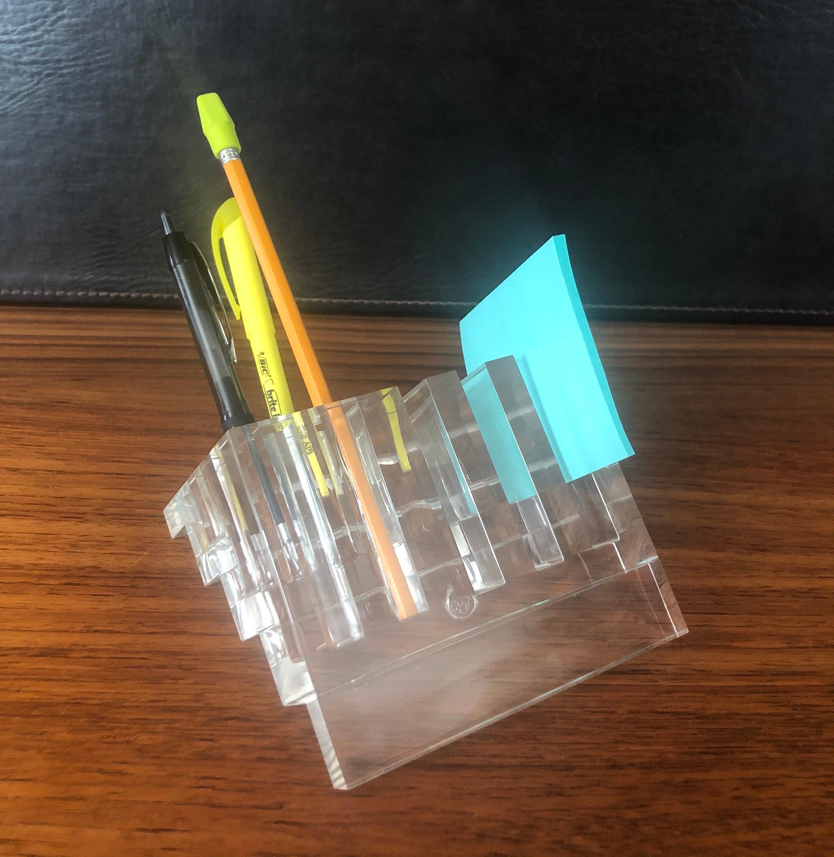 Modern Lucite Desk Organizer by Guzzini 1