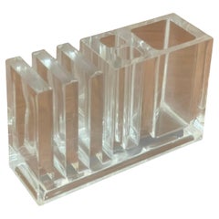 Retro Modern Lucite Desk Organizer by Guzzini