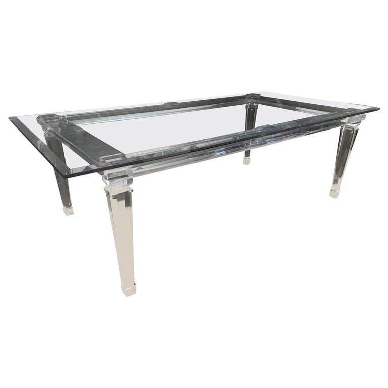 Modern Lucite Dining Table For Sale