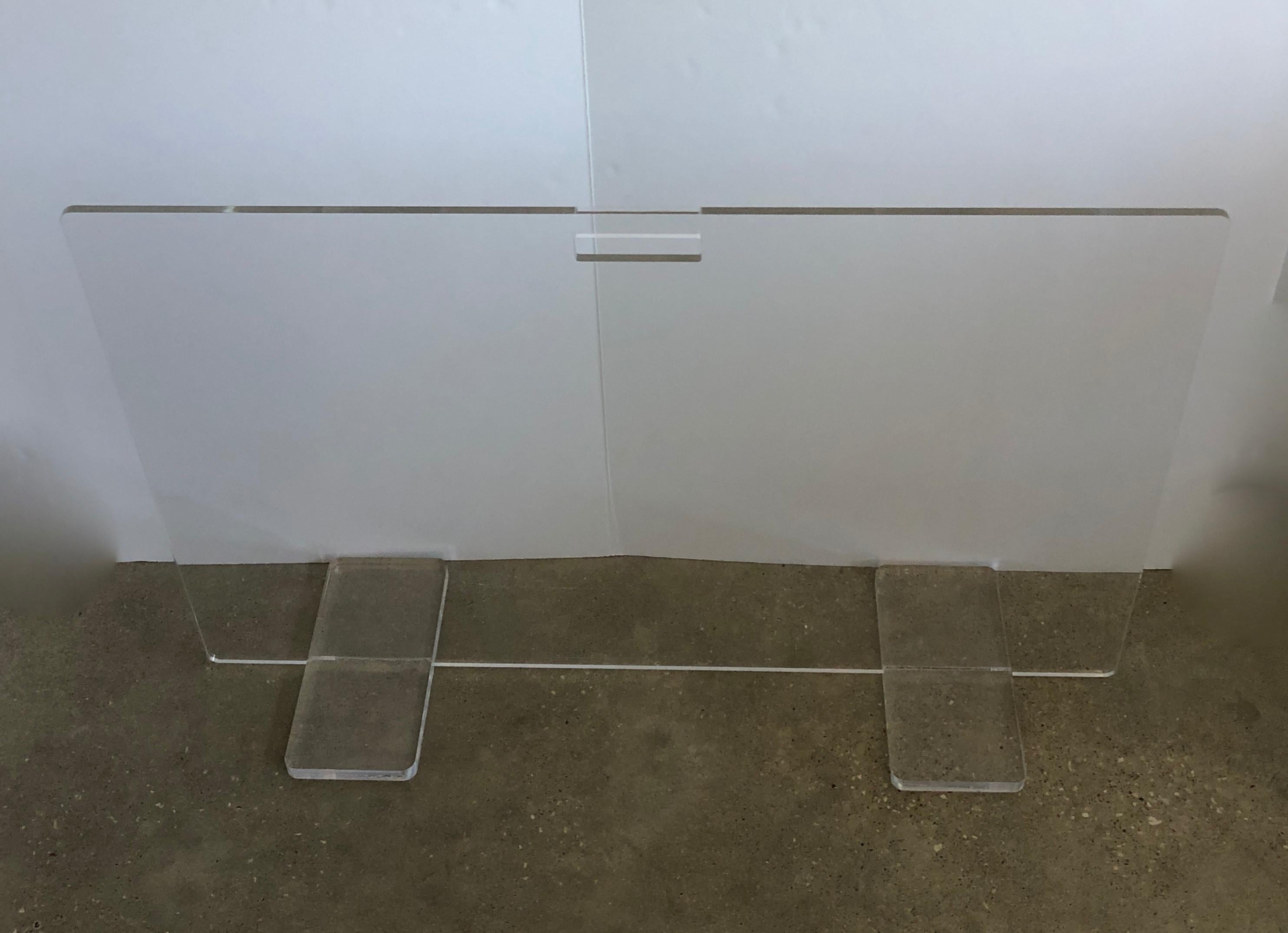 Modern Lucite Dog Barrier Screen, Doggie Door by Amk for Patricia Kagan In Good Condition For Sale In Houston, TX