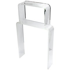 Modern Lucite Étagère in Clear and Opaque Shades