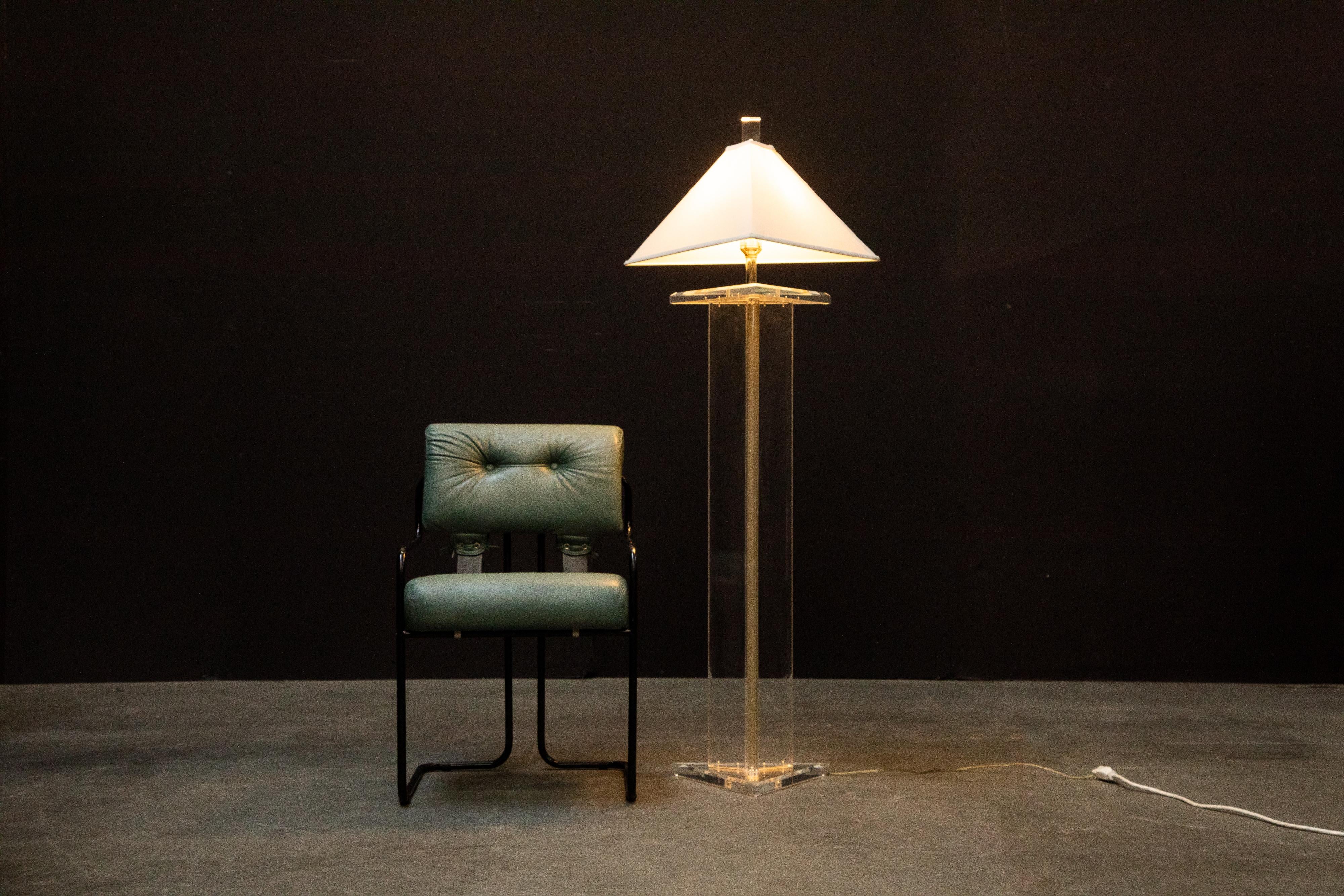 Late 20th Century Modern Lucite Floor Lamp by Marlee, circa 1970s, Signed