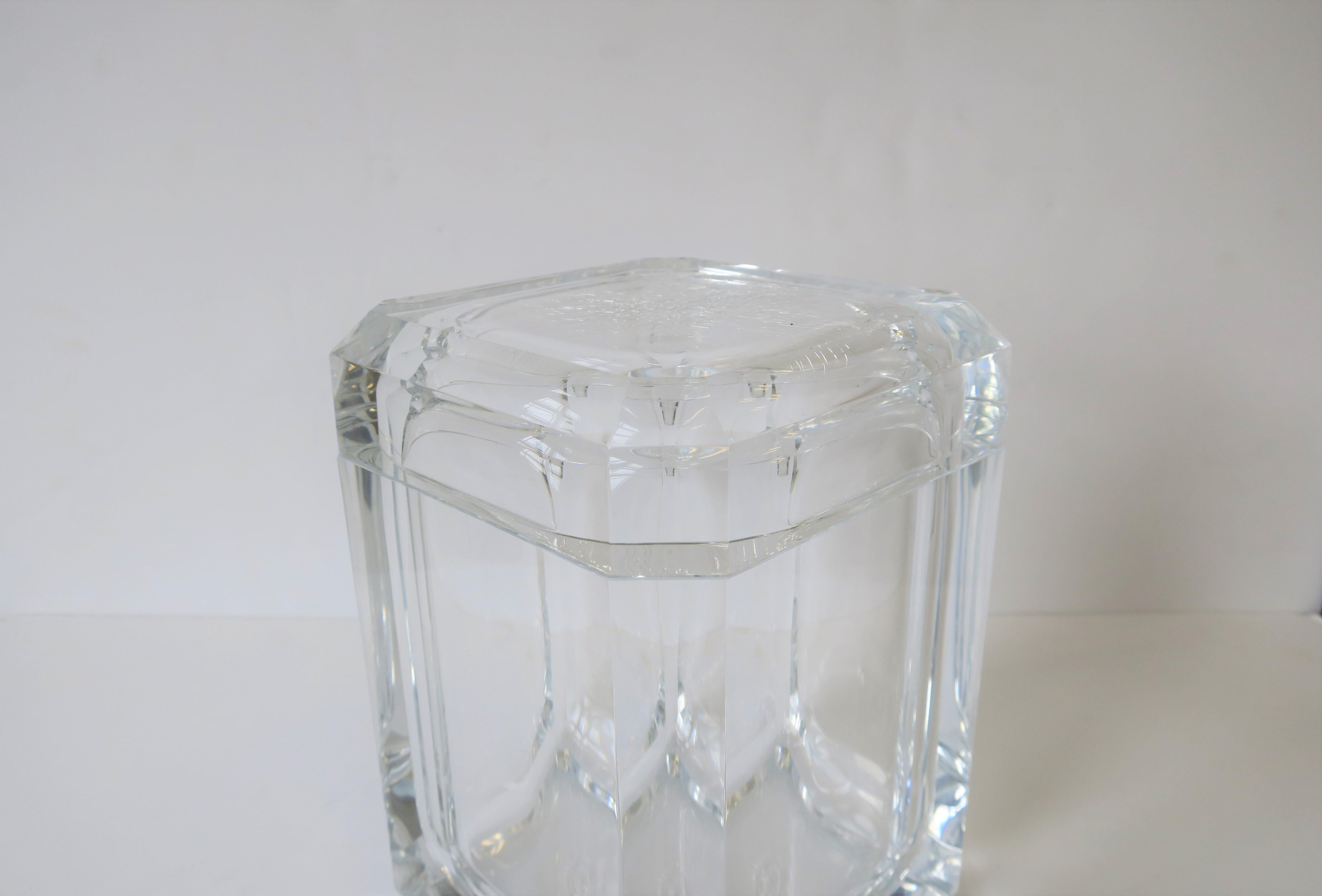 Late 20th Century Modern Lucite Ice Bucket or Box