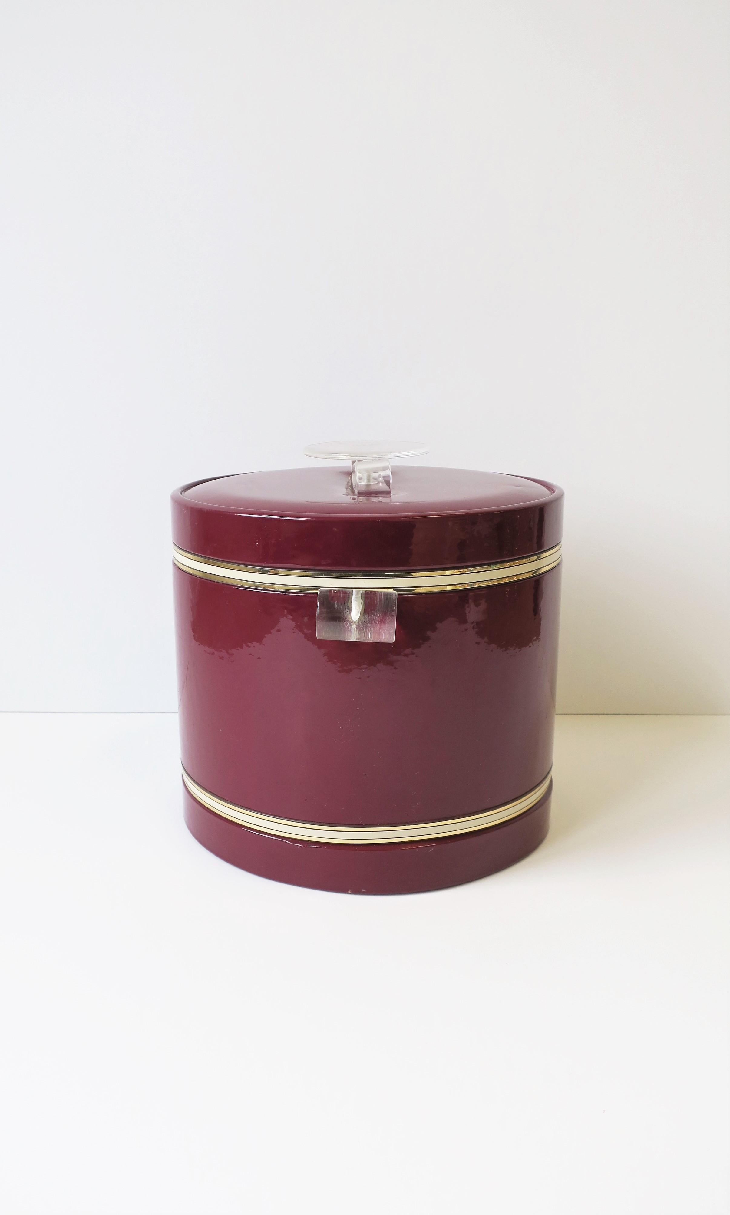 Lucite Ice Bucket or Wine Cooler, circa 1960s 1