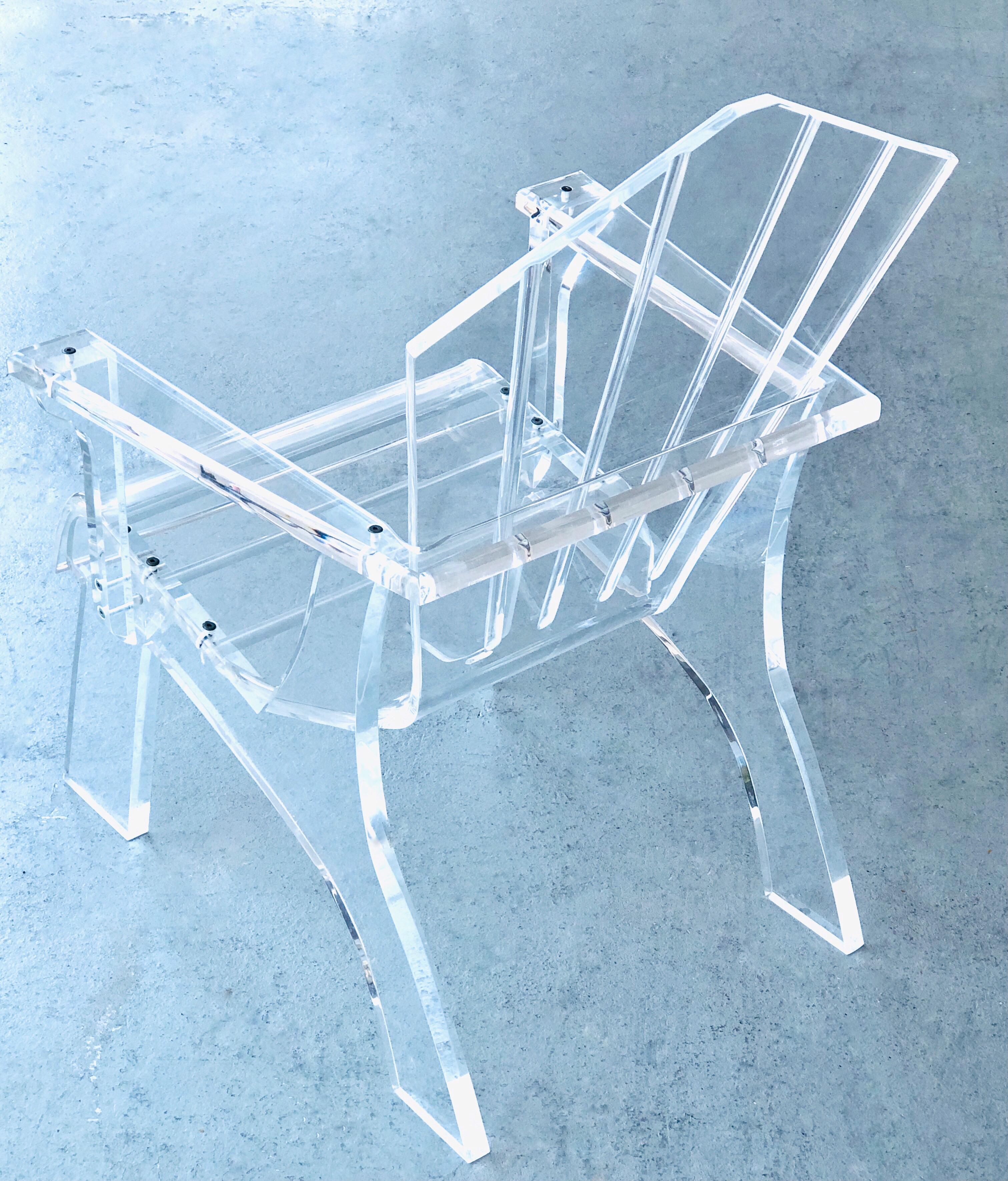 Modern Lucite Lounge Arm Chair In Good Condition In Miami, FL