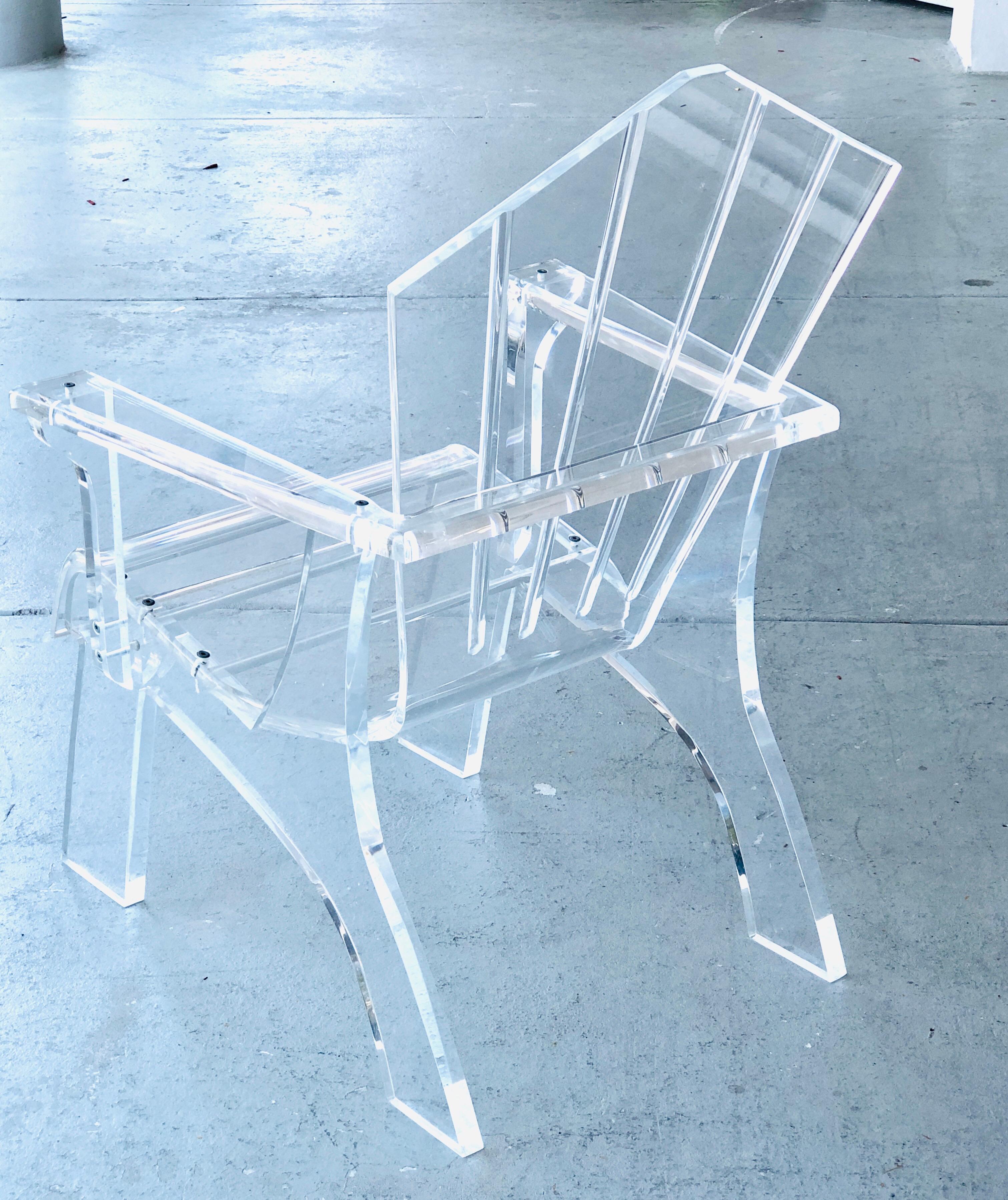 Late 20th Century Modern Lucite Lounge Arm Chair