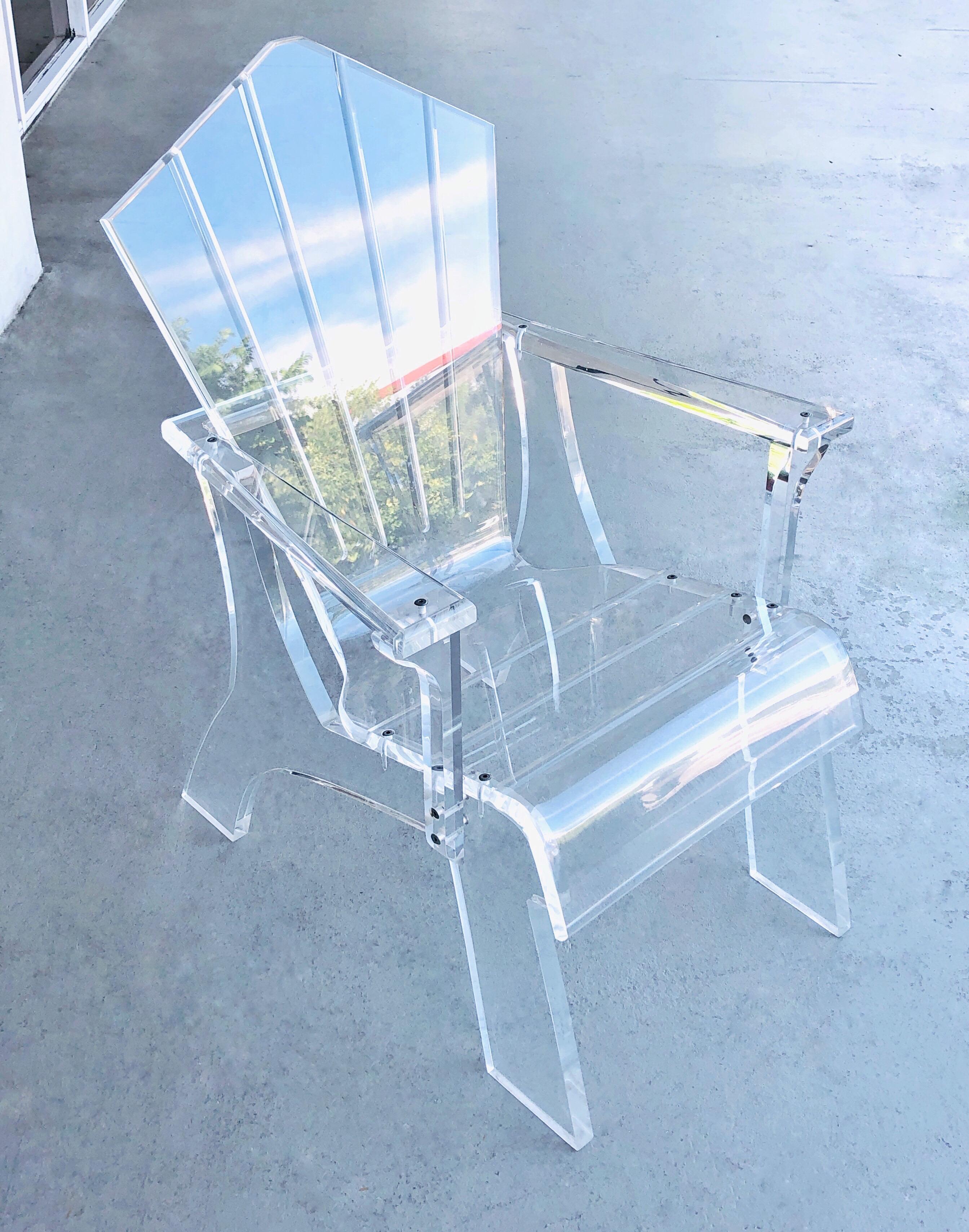 Modern Lucite Lounge Arm Chair 1