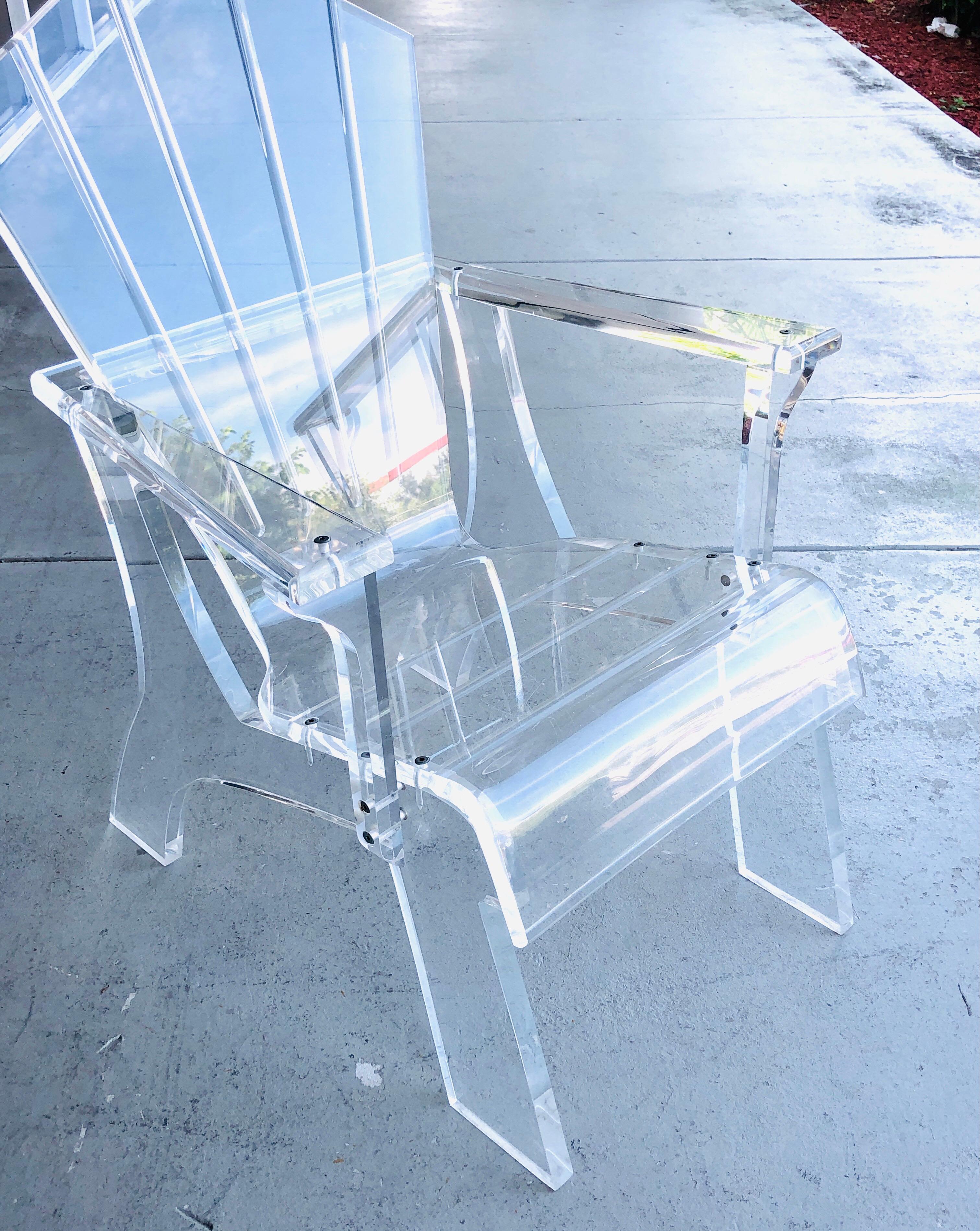 Modern Lucite Lounge Arm Chair 2