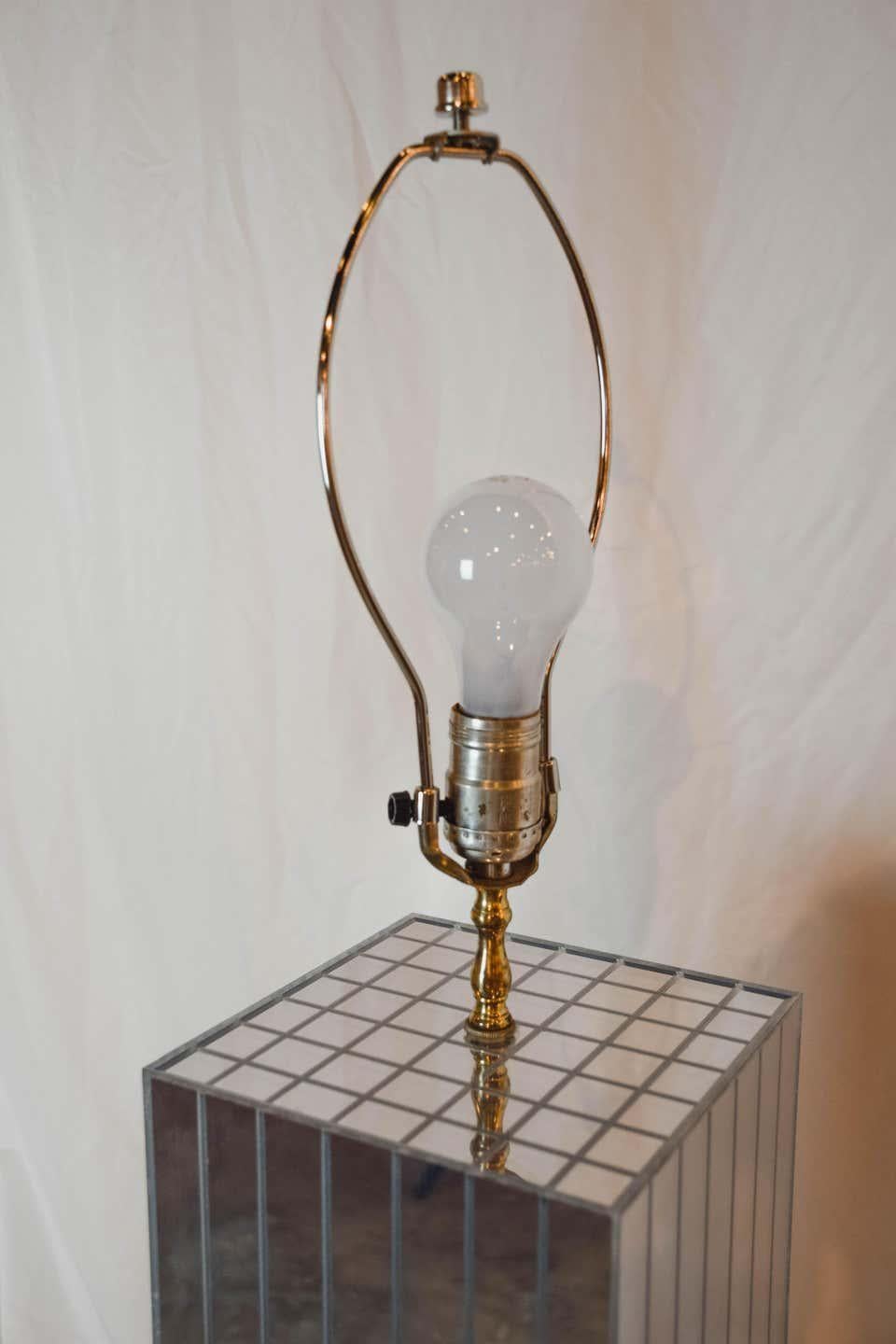 Modern Lucite Mirror Lamp For Sale 4