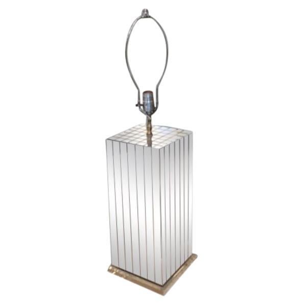 Modern Lucite Mirror Lamp For Sale