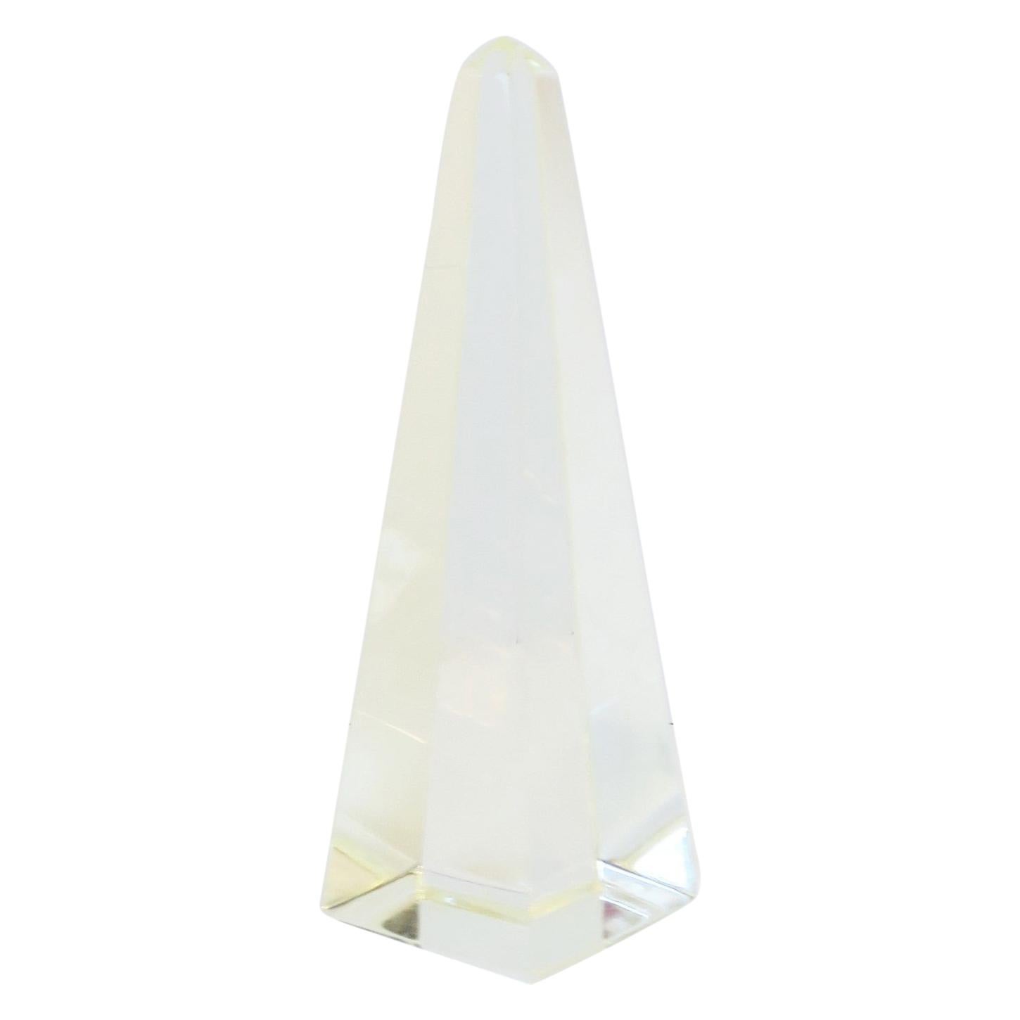 Lucite Obelisk Decorative Object For Sale