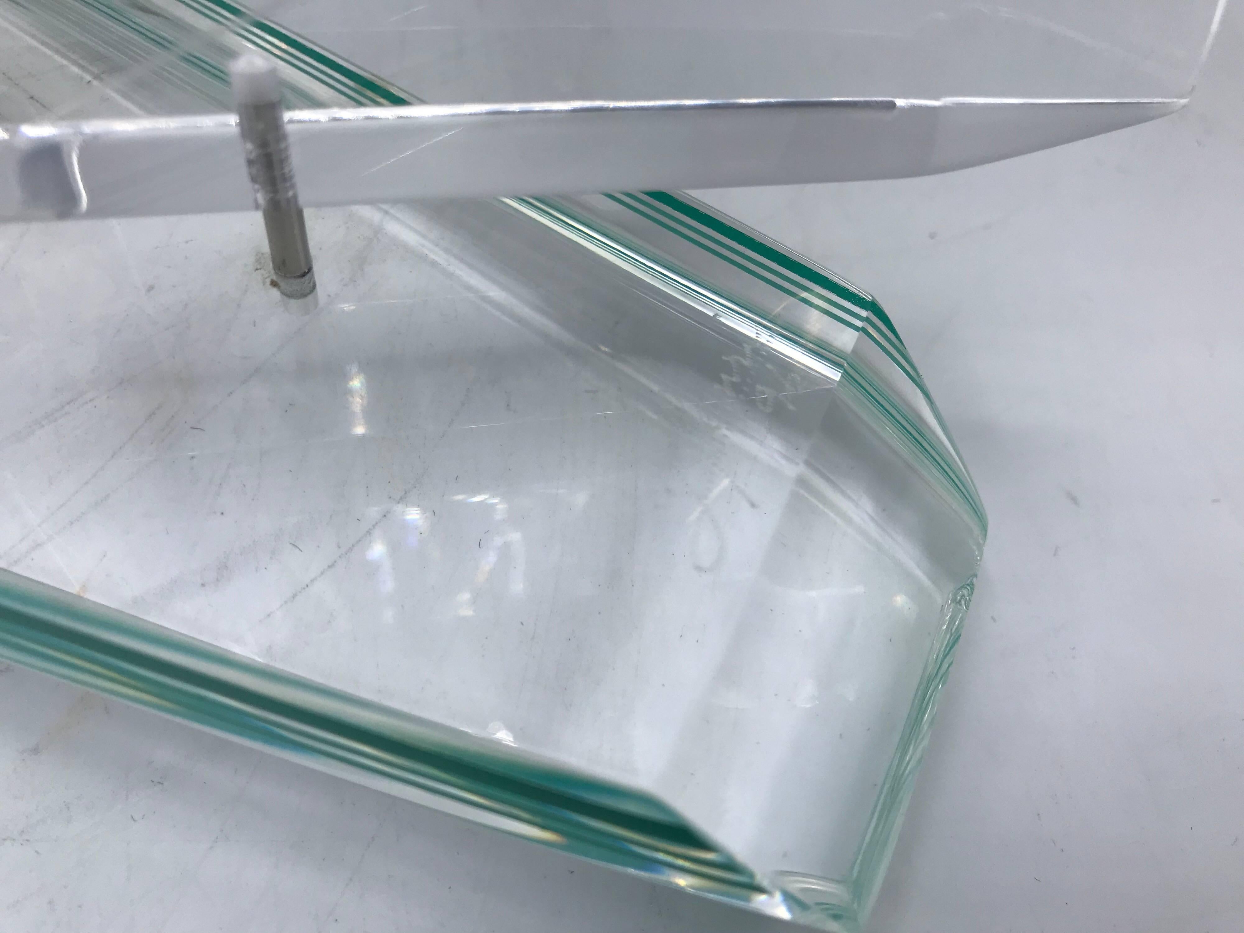 Modern Lucite Sailboat Sculpture 2
