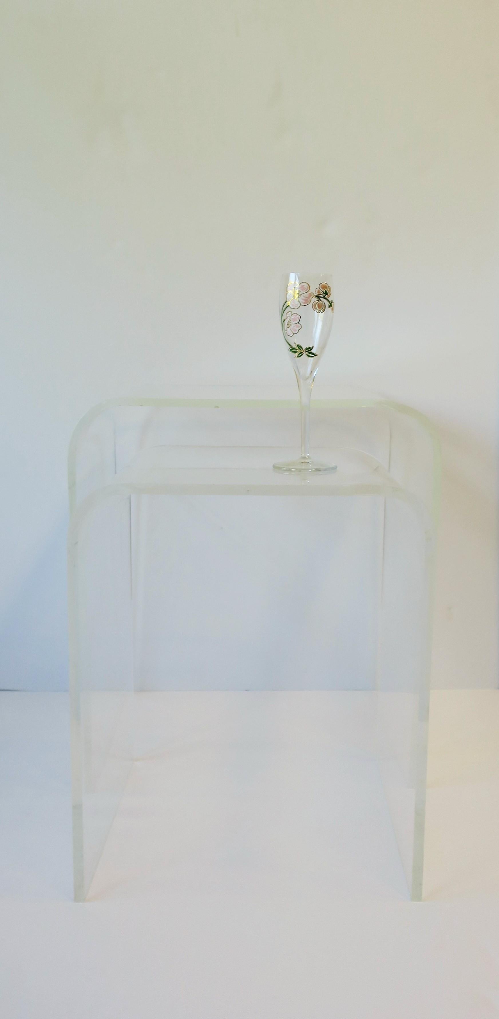 20th Century Modern Lucite Side Nesting Tables with Waterfall Edge