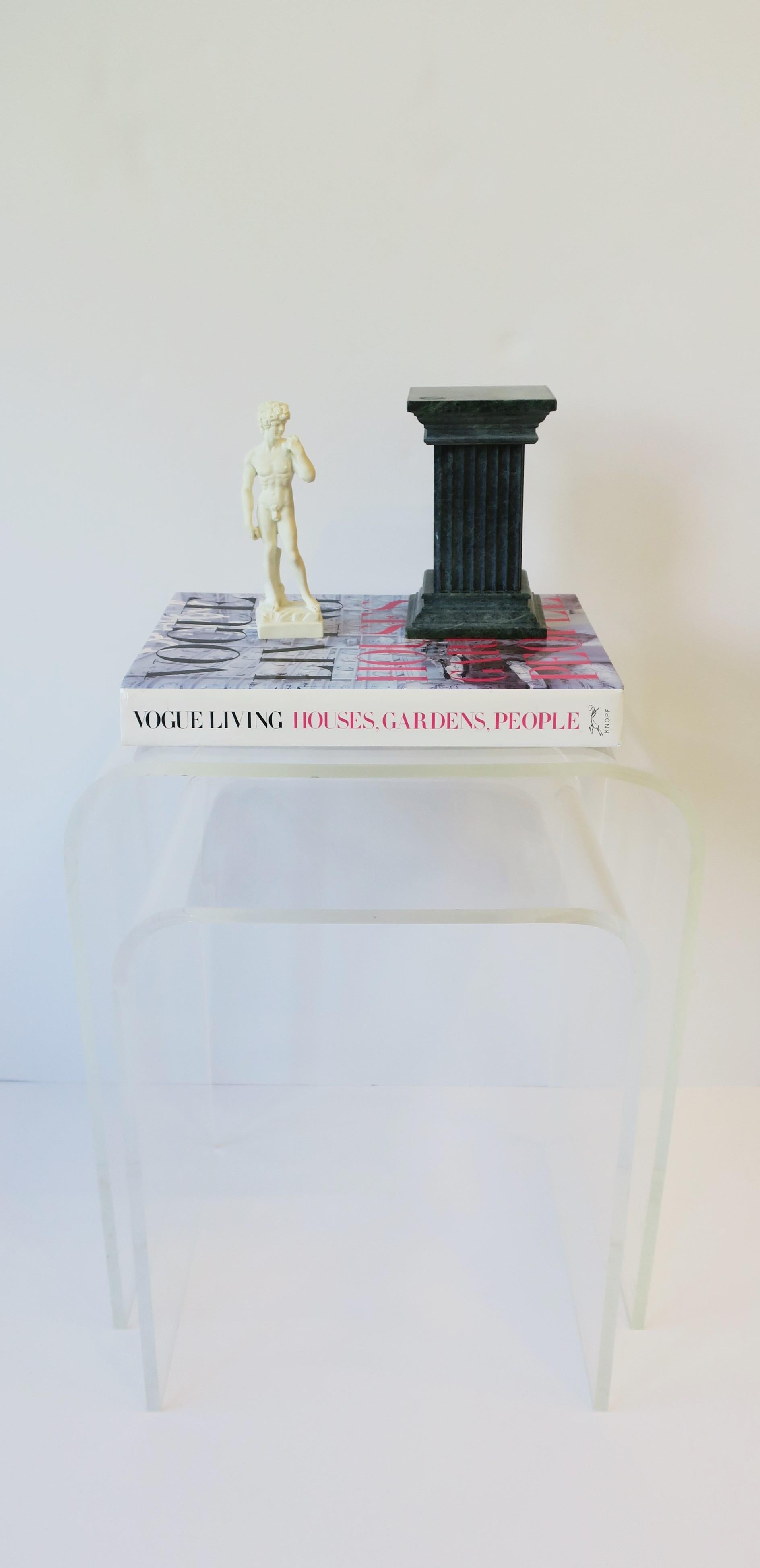 Acrylic Modern Lucite Side Nesting Tables with Waterfall Edge