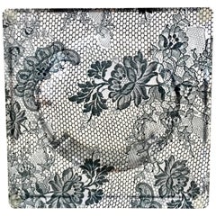 Modern Lucite Square and Round Optic "Lace" Bowl by Alexandra Von Furstenberg