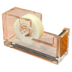 Modern Lucite Tape Dispenser, Modernist Desk Accessory, 1980s