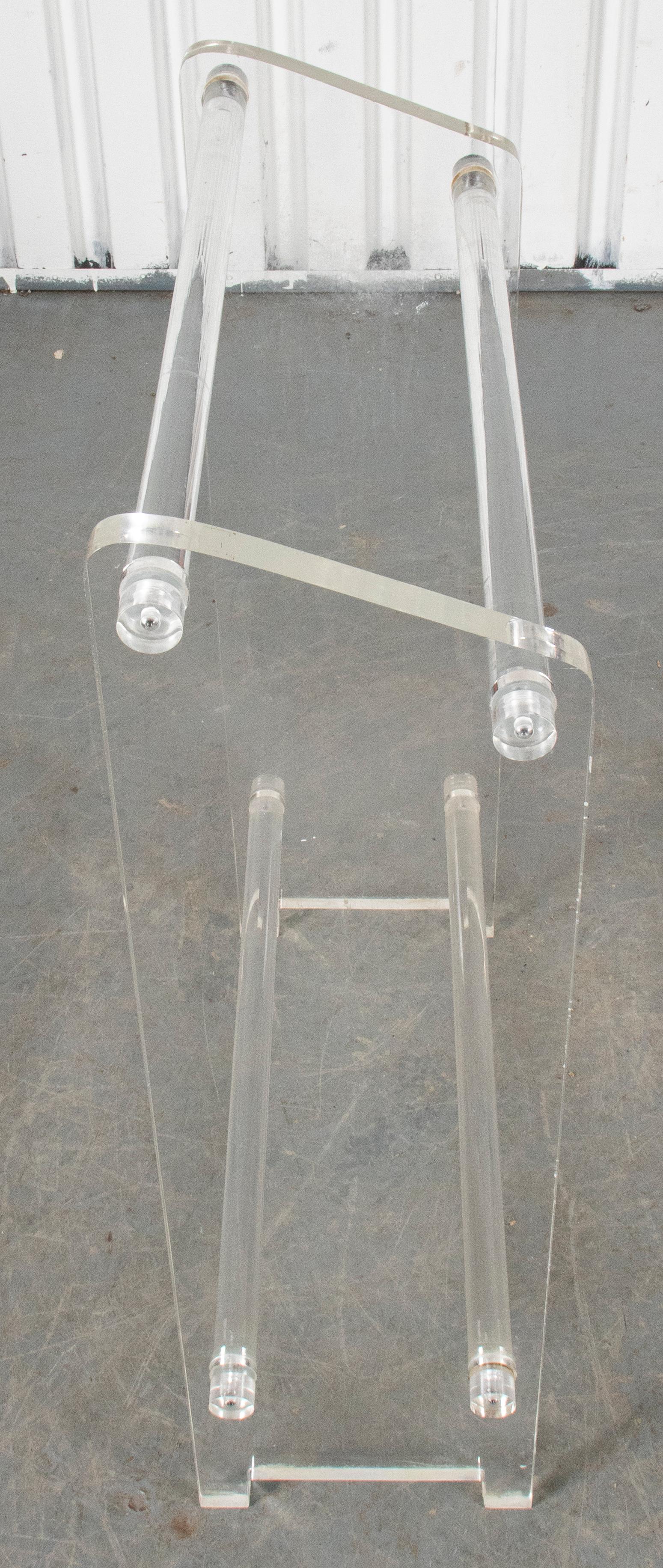 Modern Lucite Towel Rack In Good Condition In New York, NY