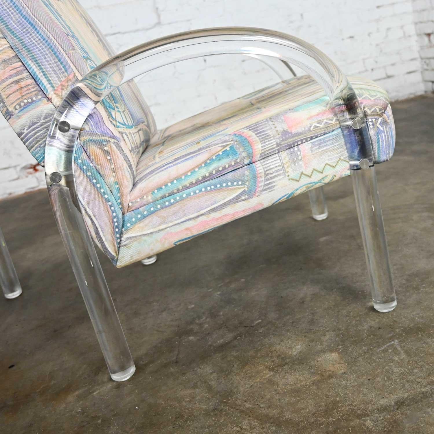 Modern Lucite Waterfall Side Chairs Attr to Leon Rosen for The Pace Collection 10