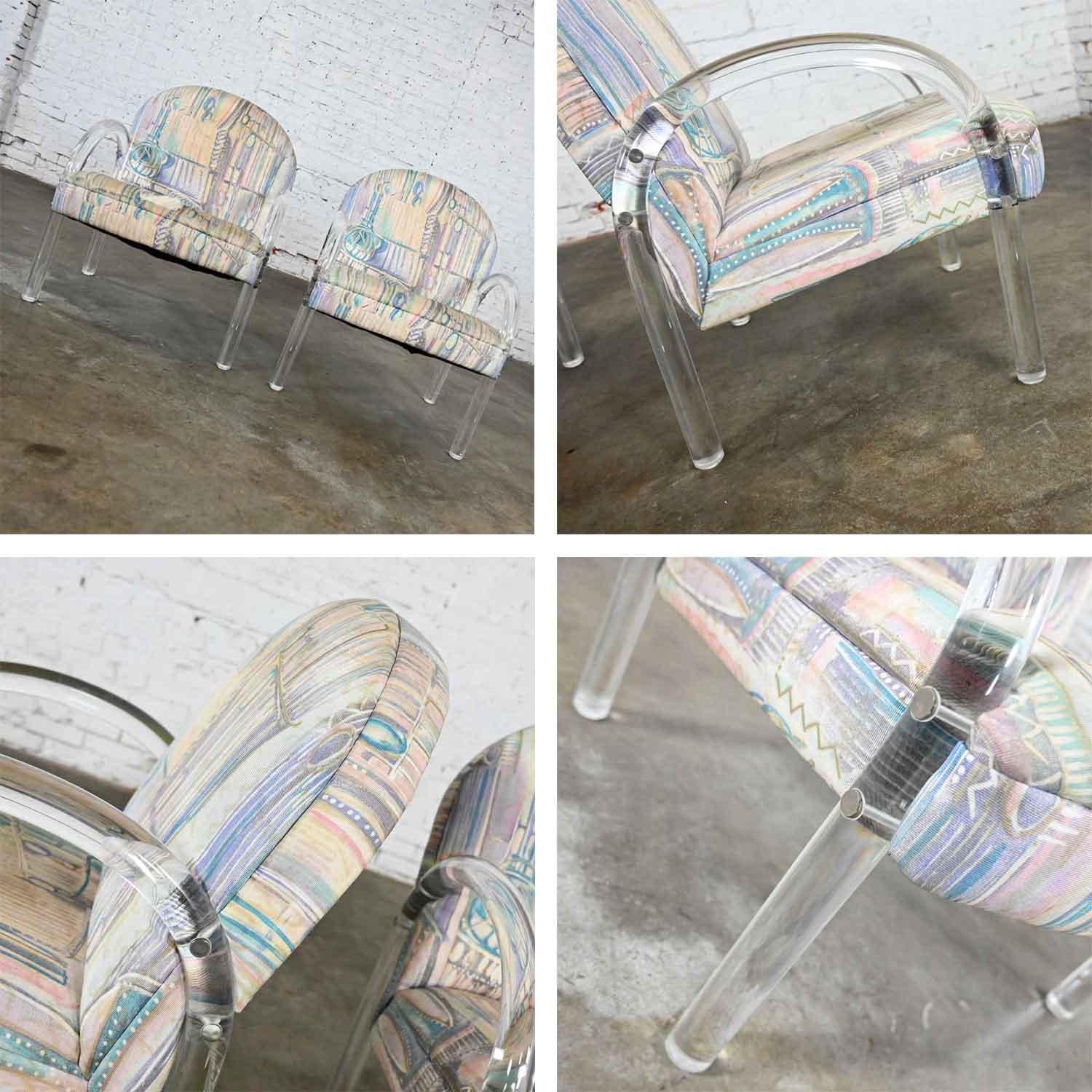 Modern Lucite Waterfall Side Chairs Attr to Leon Rosen for The Pace Collection 11