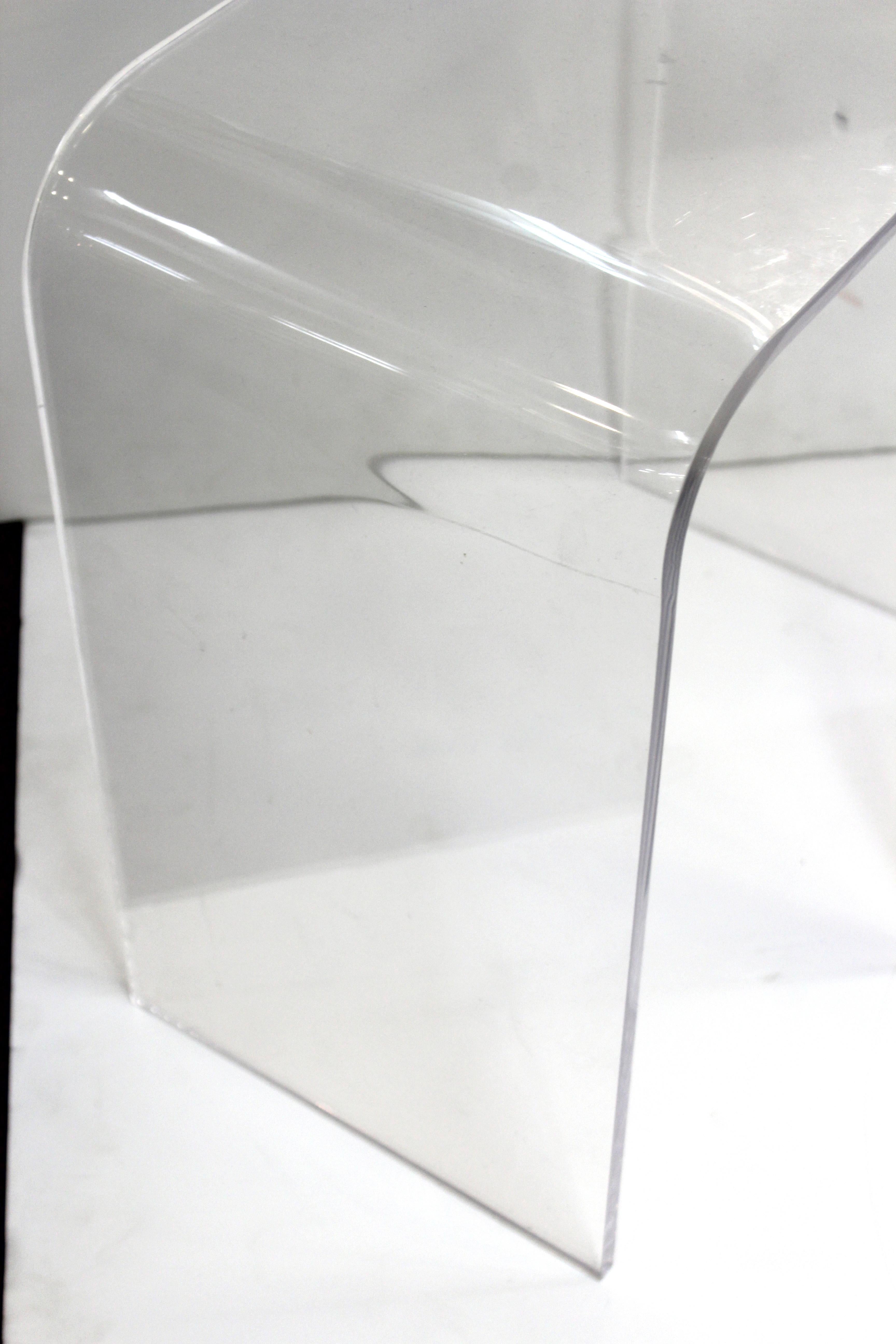 Modern Lucite Waterfall Side Tables at 1stDibs lucite waterfall table