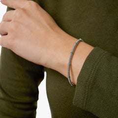 Modern Lugano rose cut diamond emerald 18k white gold coil bangle