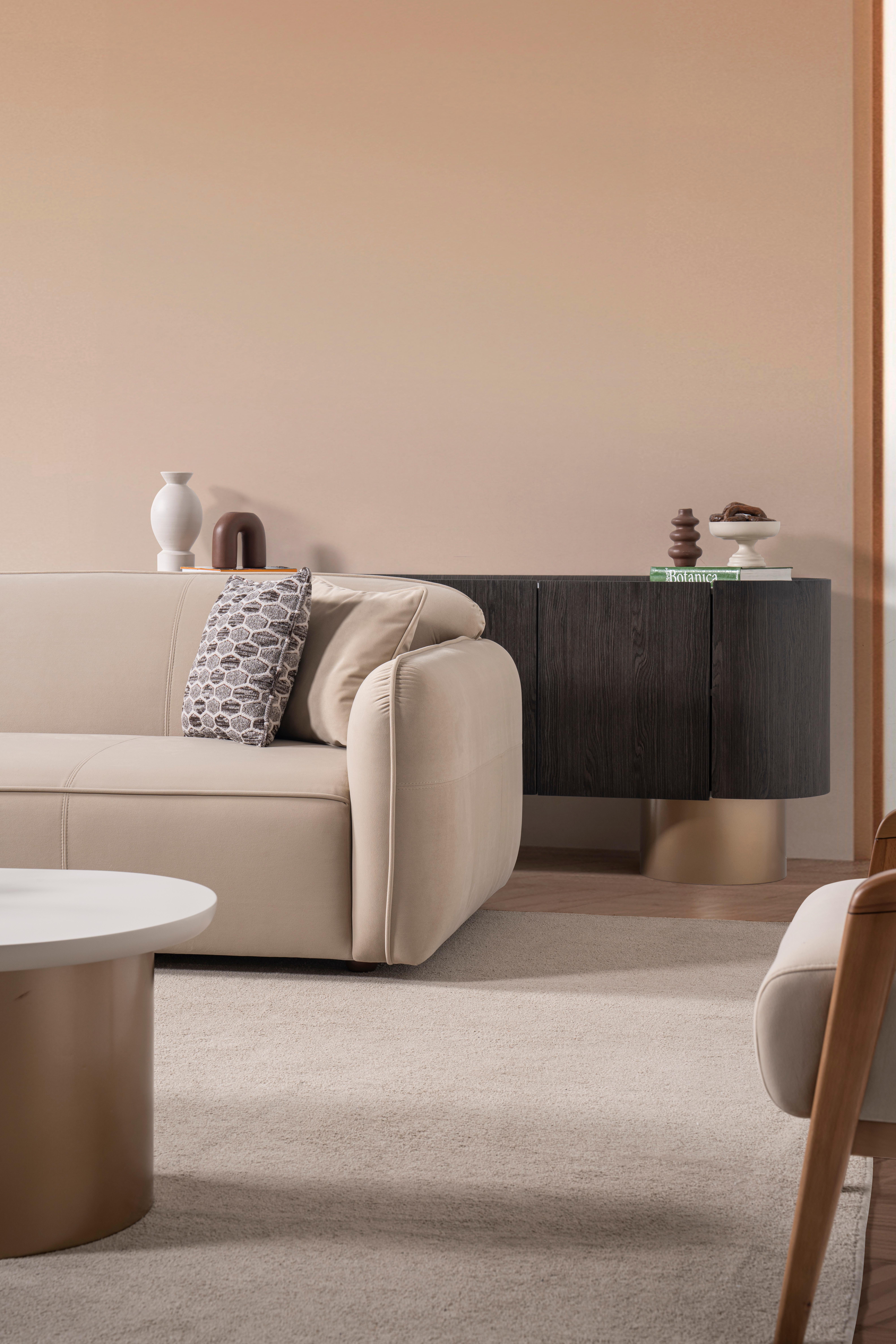 Modern Luna Sofa Set ( 2 Three-Seaters 2 Armchairs) For Sale 4