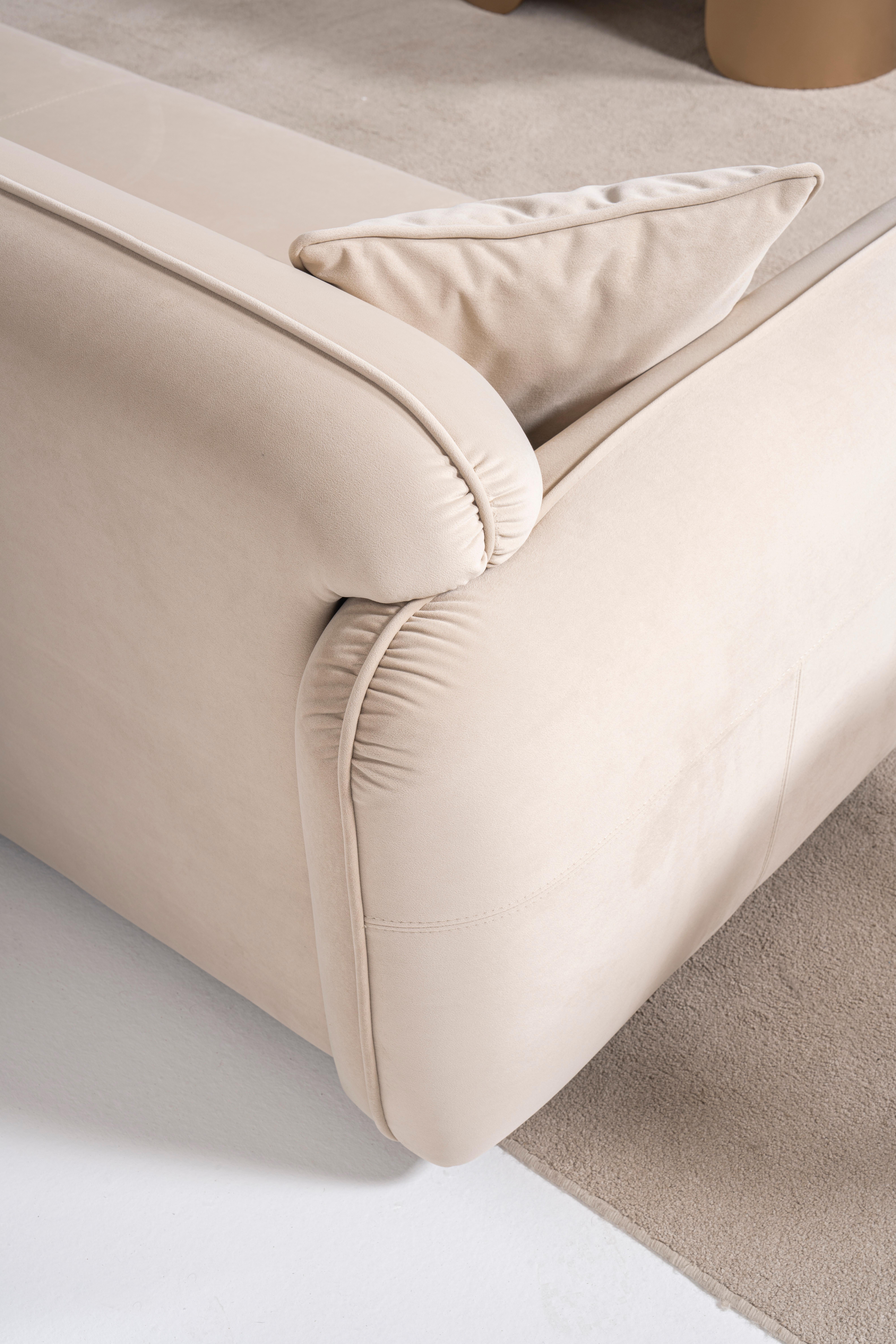 Modern Luna Sofa Set ( 2 Three-Seaters 2 Armchairs) For Sale 5