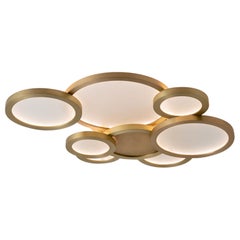Lampada da soffitto moderna di lusso in ottone spazzolato Cloud, Carla Baz