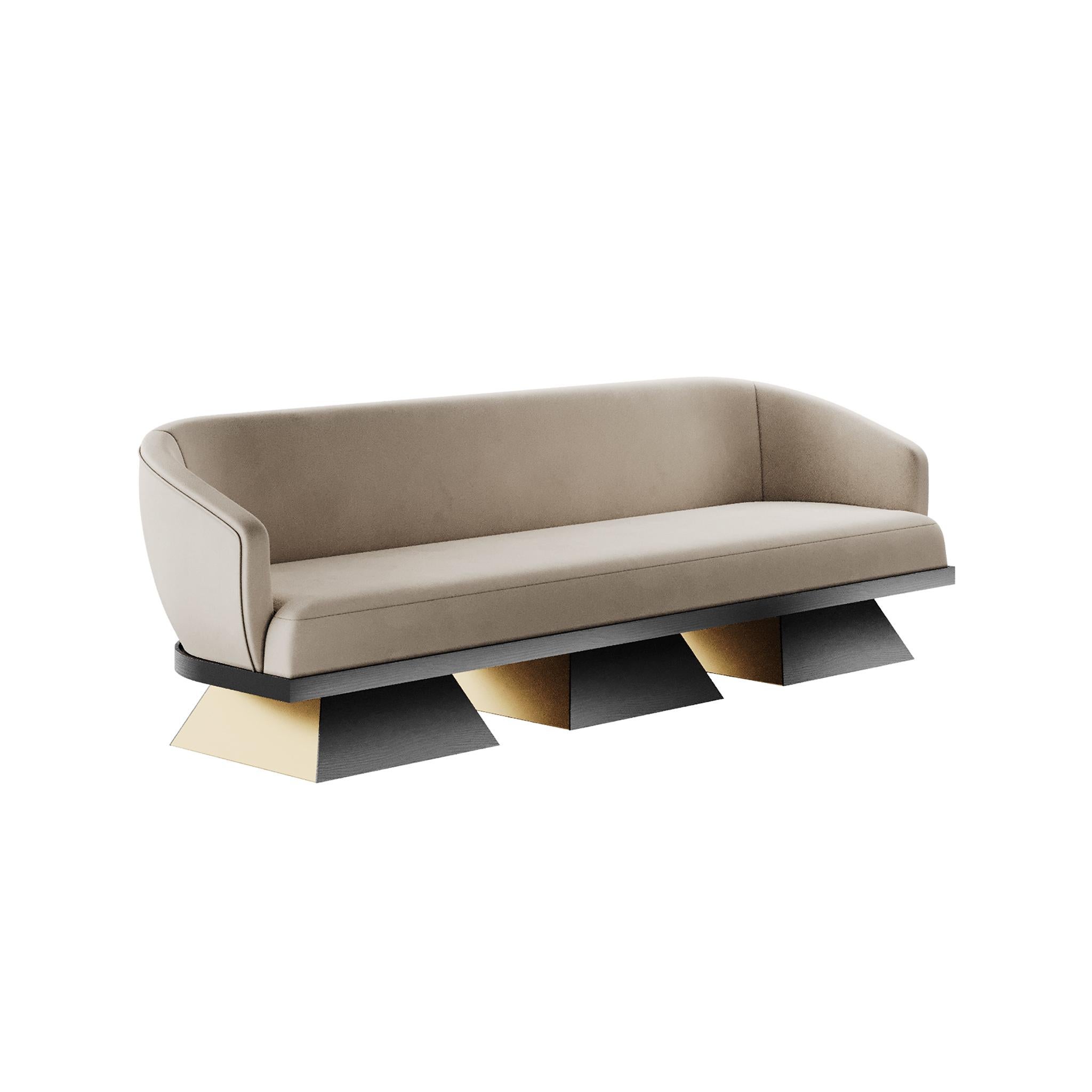 Moa Sofa is a luxury sofa for modern living room design projects. This stunning modern sofa represents the latest designs of sofas. Please contact us for further details and customization options.

Materials: Upholstered in Suede. Base in matte