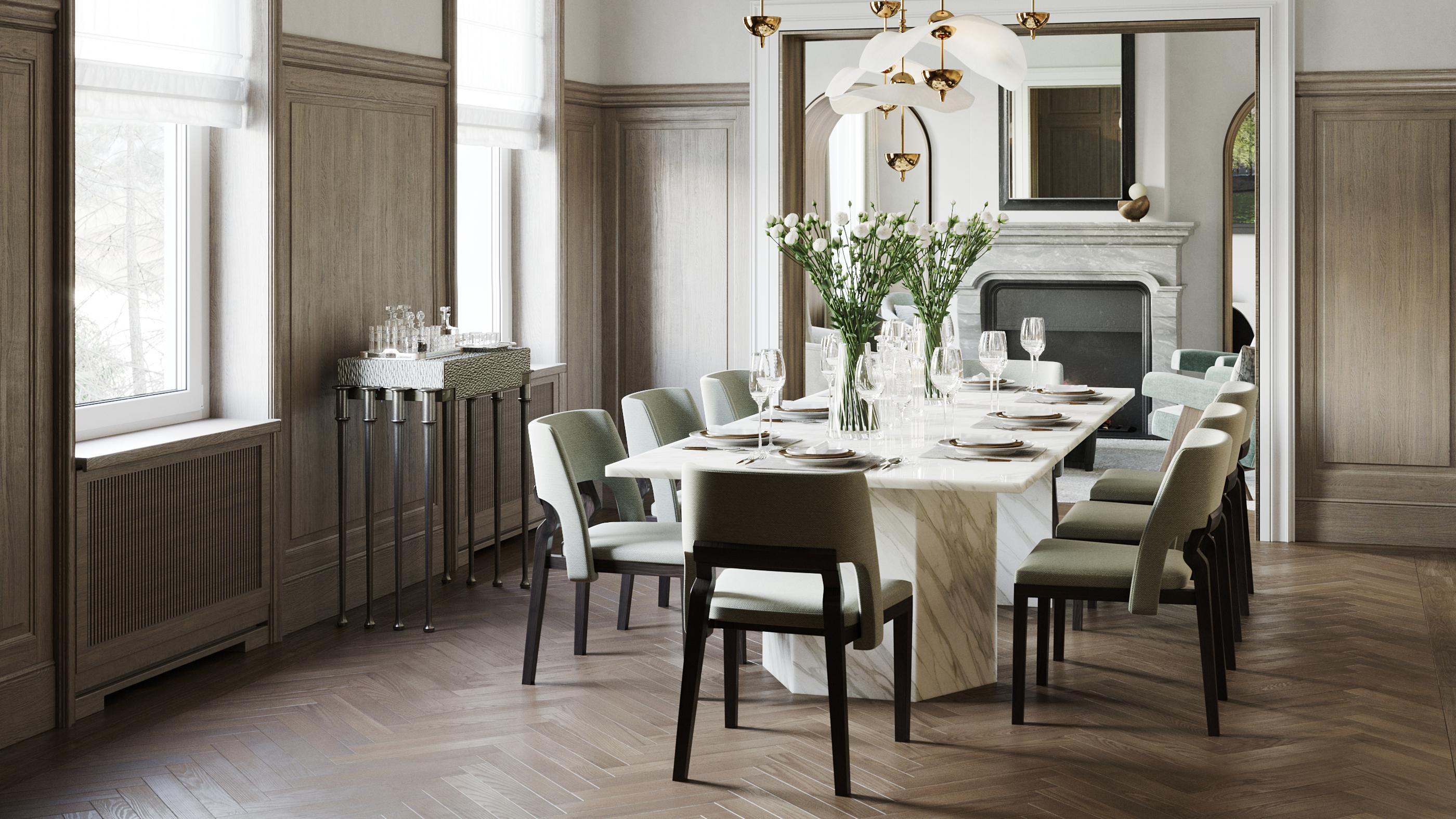 Table console de décoration de luxe Clavis Modern Luxury avec tiroir et torsion Art Déco en vente 6